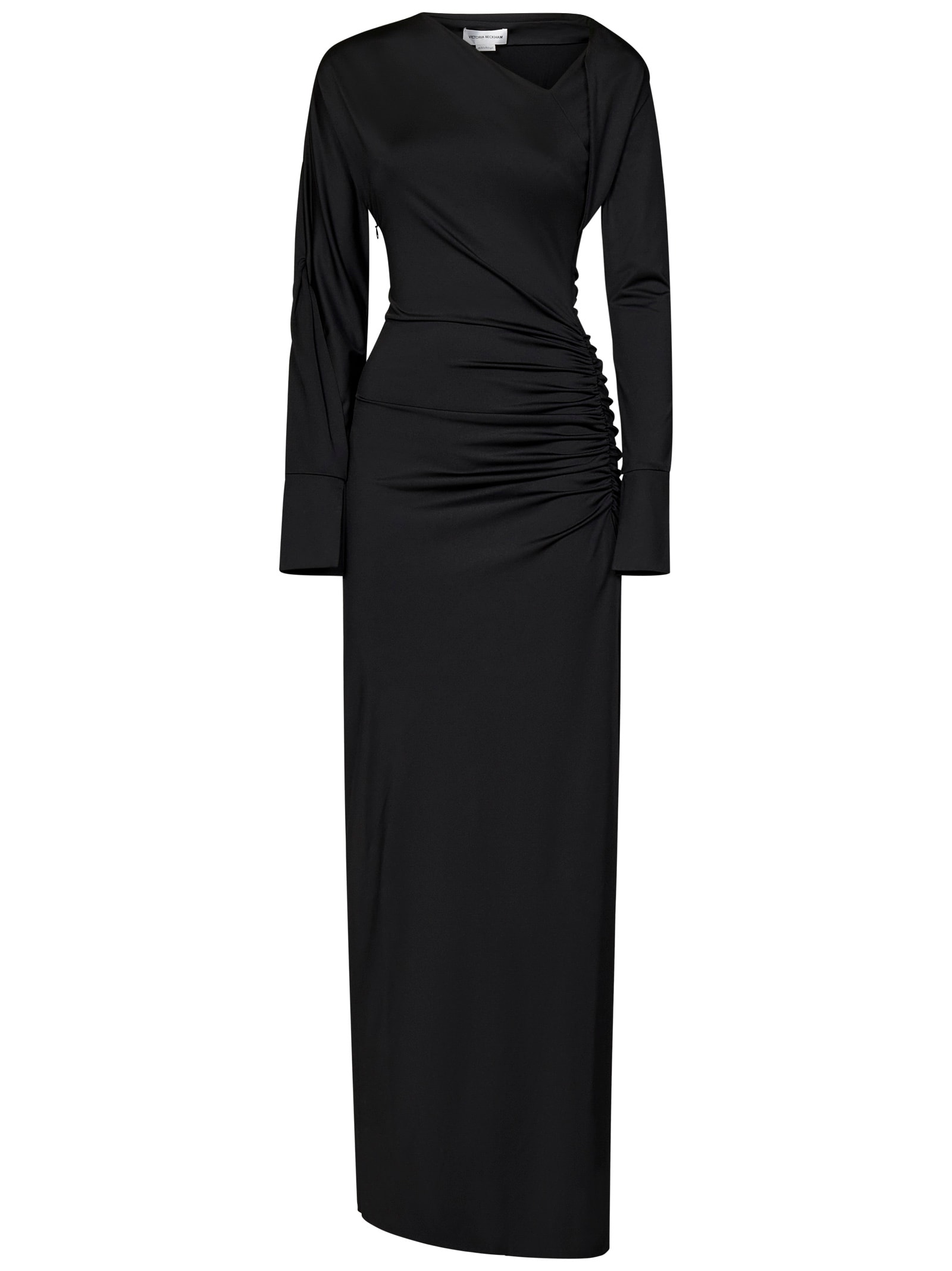 Shop Victoria Beckham Long Dress In Black