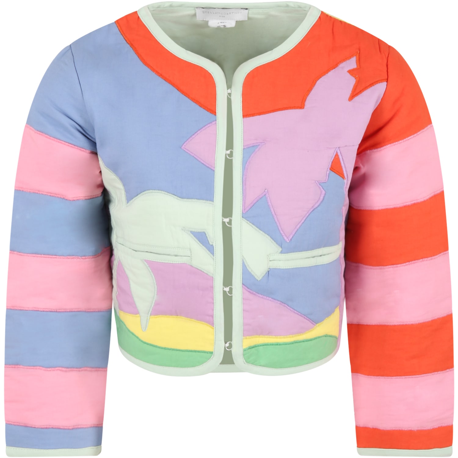 Stella McCartney Kids Multicolor Jacket For Girl With Palms
