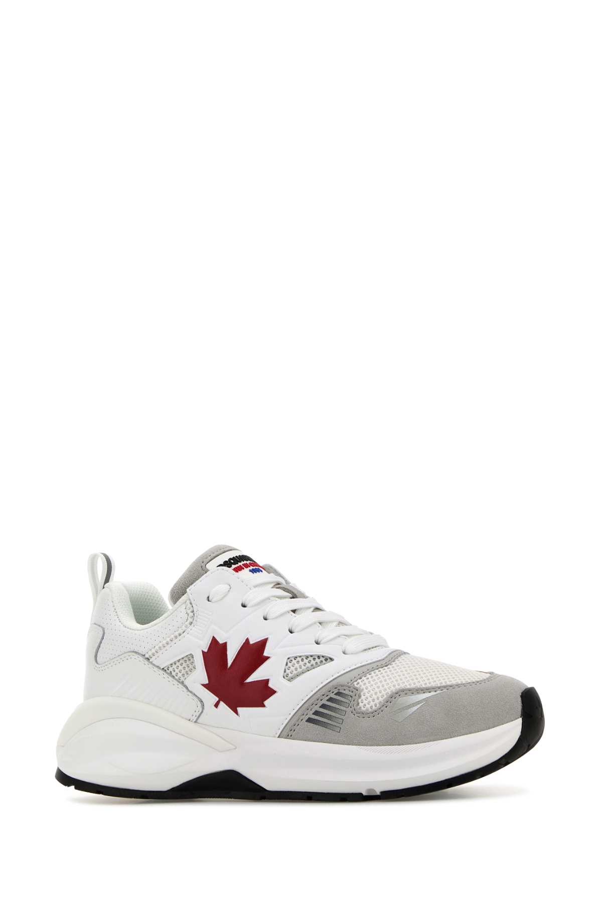 Shop Dsquared2 Two-tone Dash Sneakers In Whitered