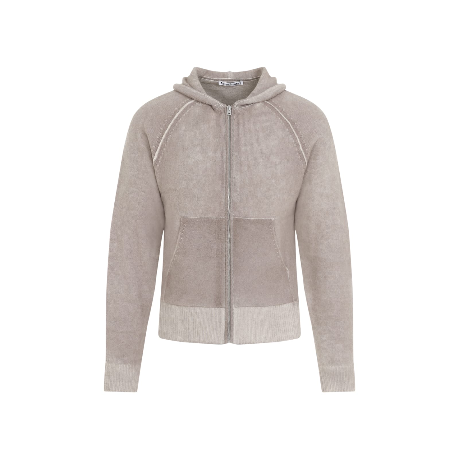 Shop Acne Studios Full Zip Cardigan In Aek Beige