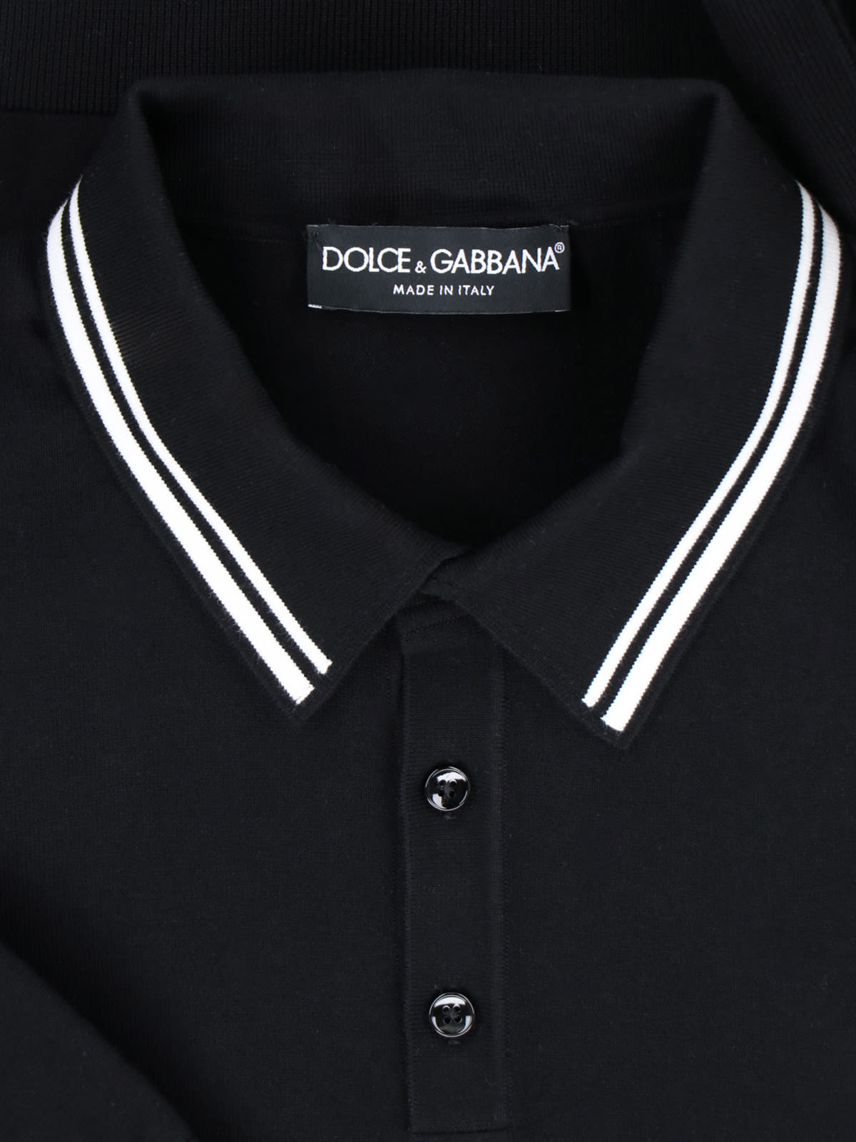 Shop Dolce & Gabbana Logo Polo Shirt In Black