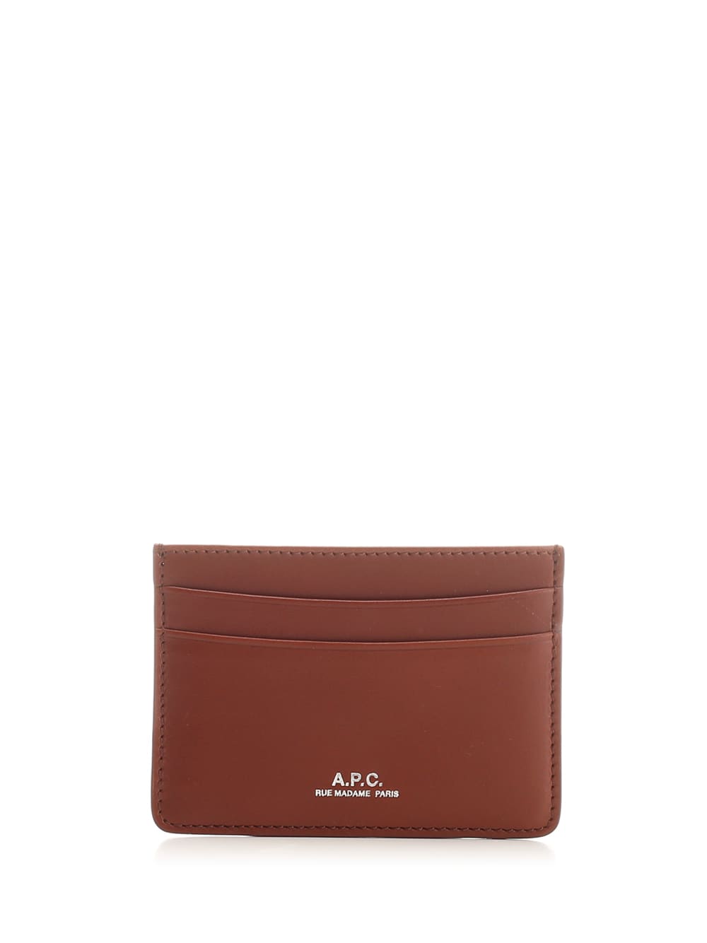 Apc Card Case Wallet In Brown