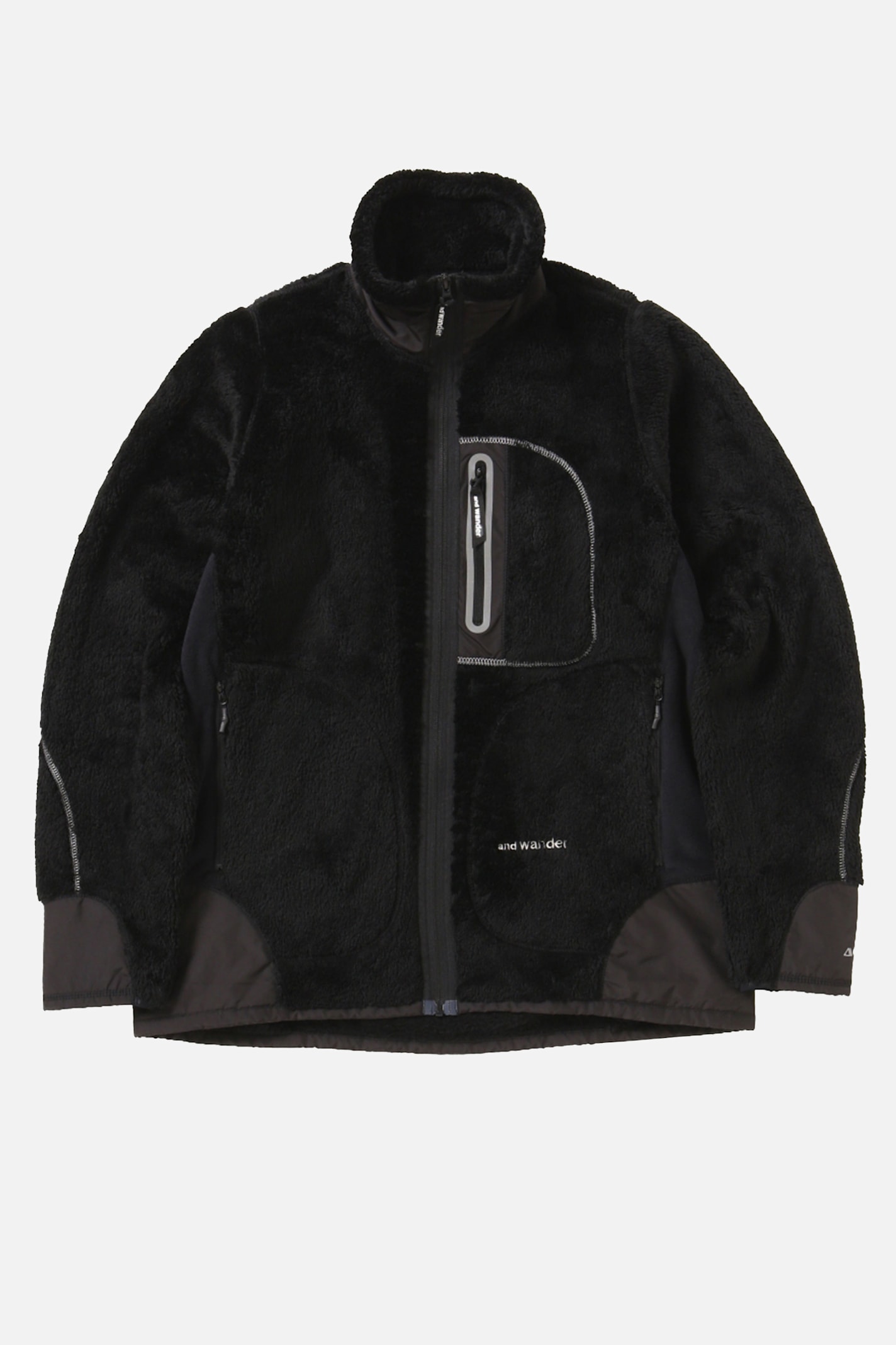 And Wander Black High Loft Fleece Jacket