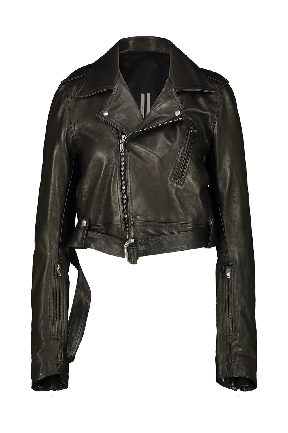 Rick Owens Cropped Luke Stoges Leather Jacket