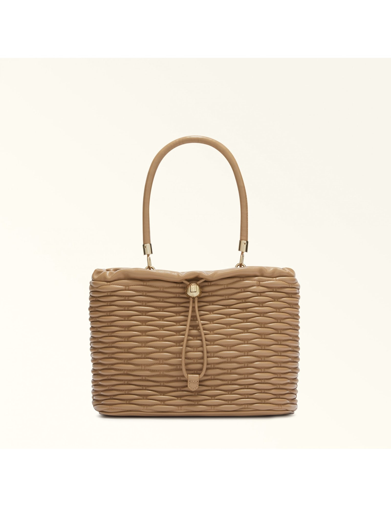 Nido M Shoulder Bag In Quilted Leather Desert Color