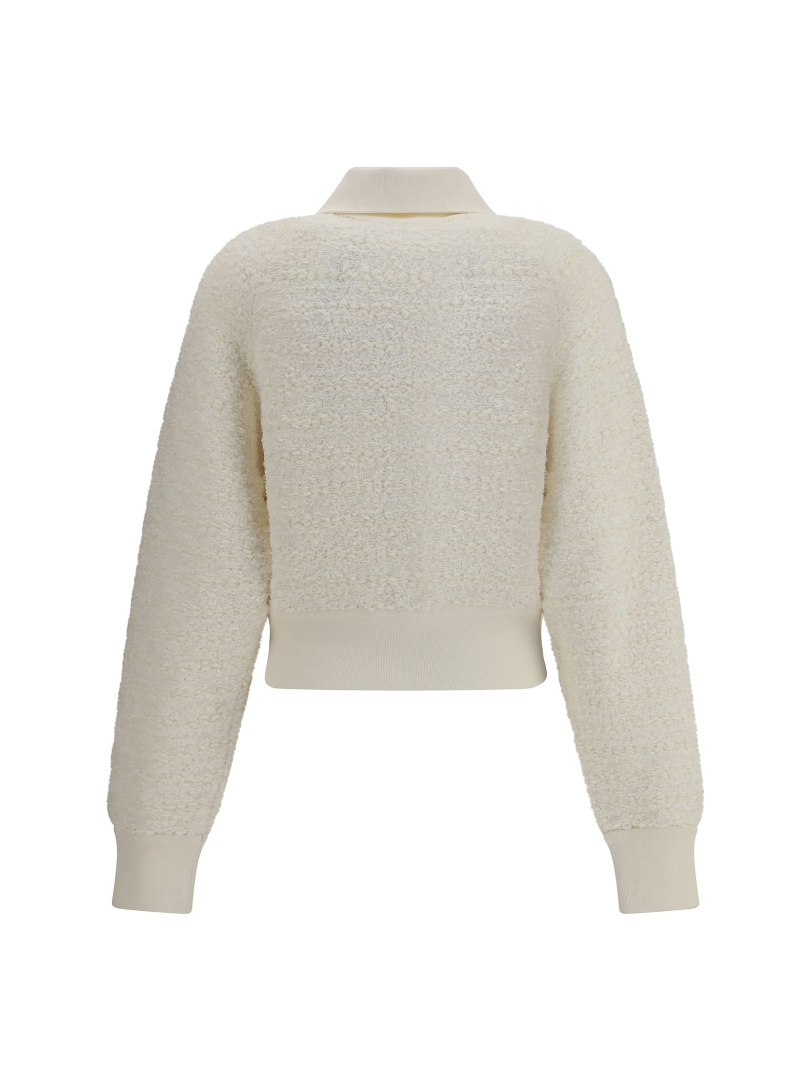 Balmain Tweed Bomber Jacket In Neutral