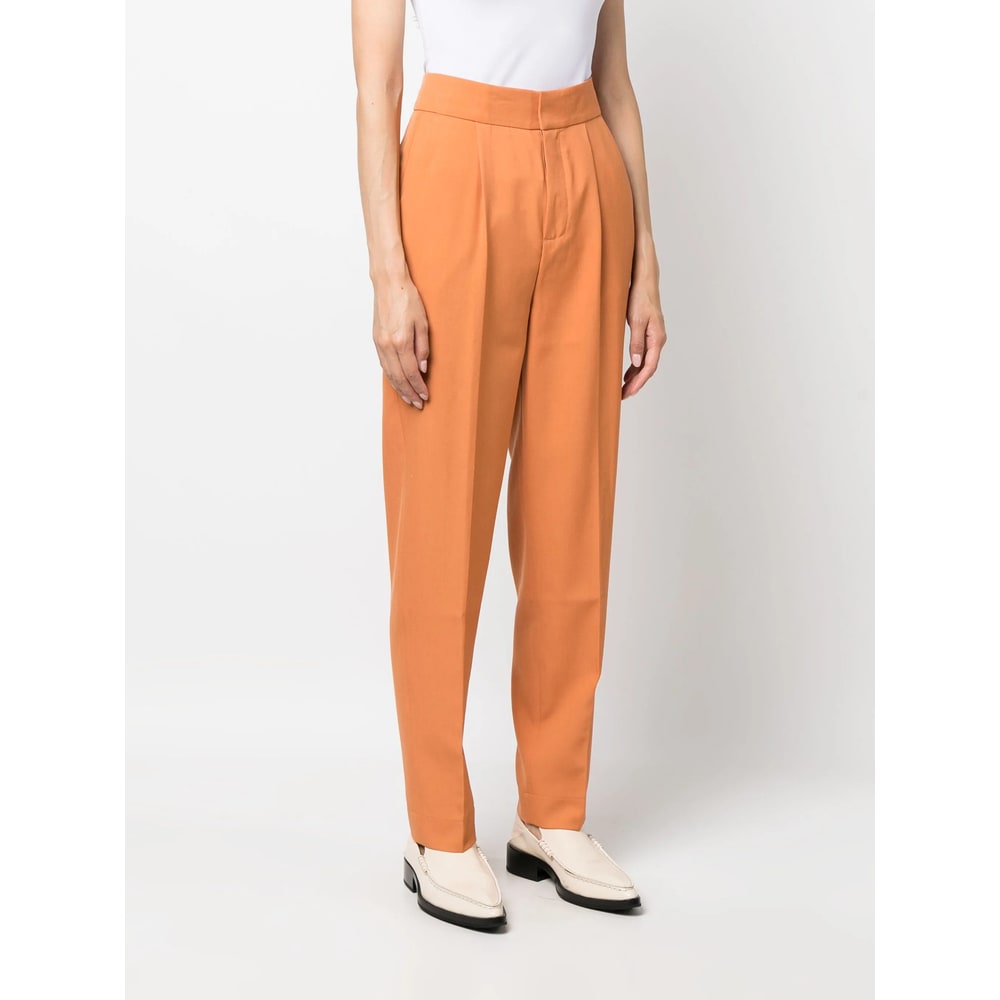 Rodebjer Megan Pleated Trousers In Brown