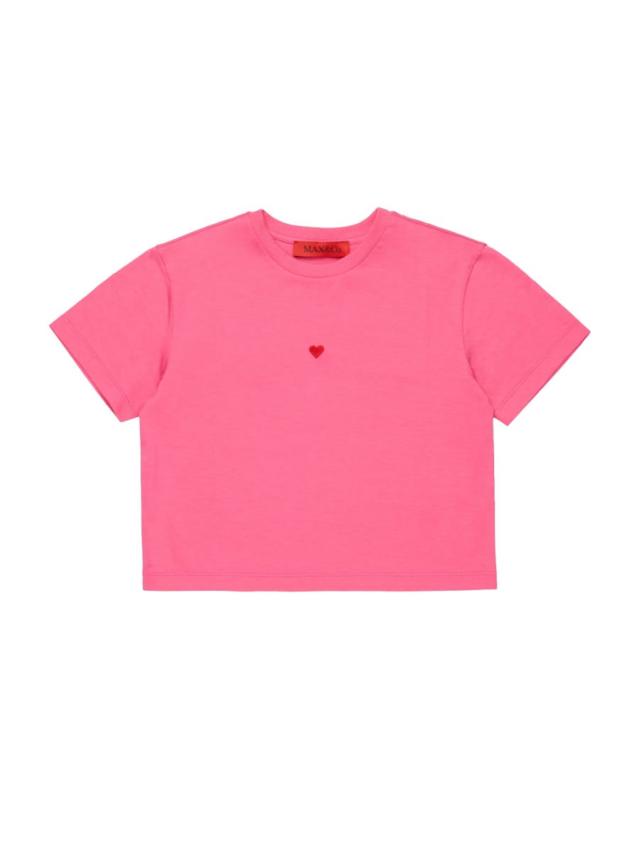 Max&co. T-shirt Heart In Pink