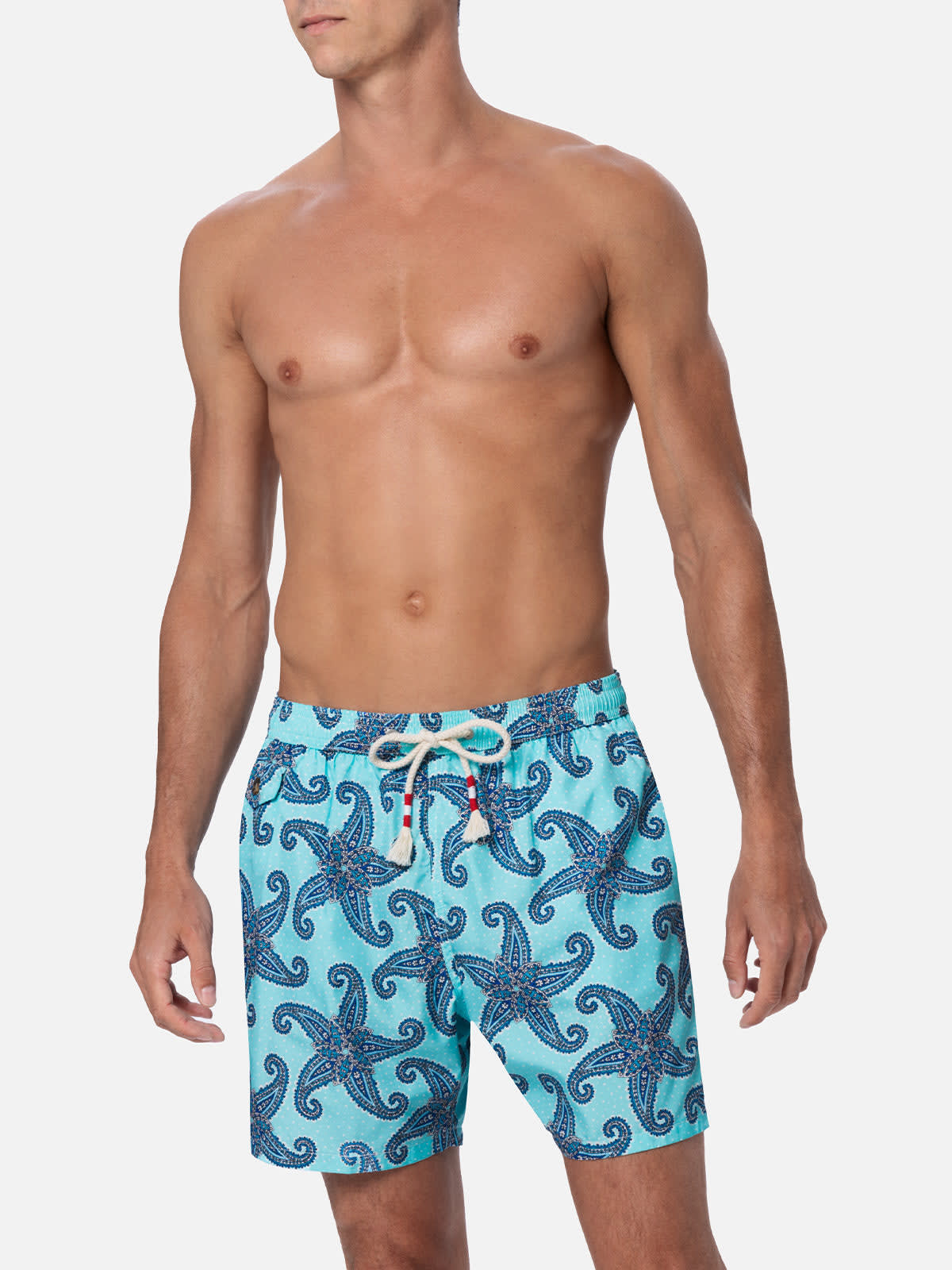 MC2 SAINT BARTH MAN LIGHTWEIGHT FABRIC SWIM-SHORTS LIGHTING 70 WITH PAISLEY PRINT