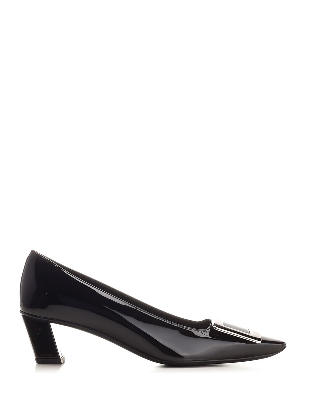 Shop Roger Vivier Belle Vivier Patent Pumps With Metal Buckle In Black