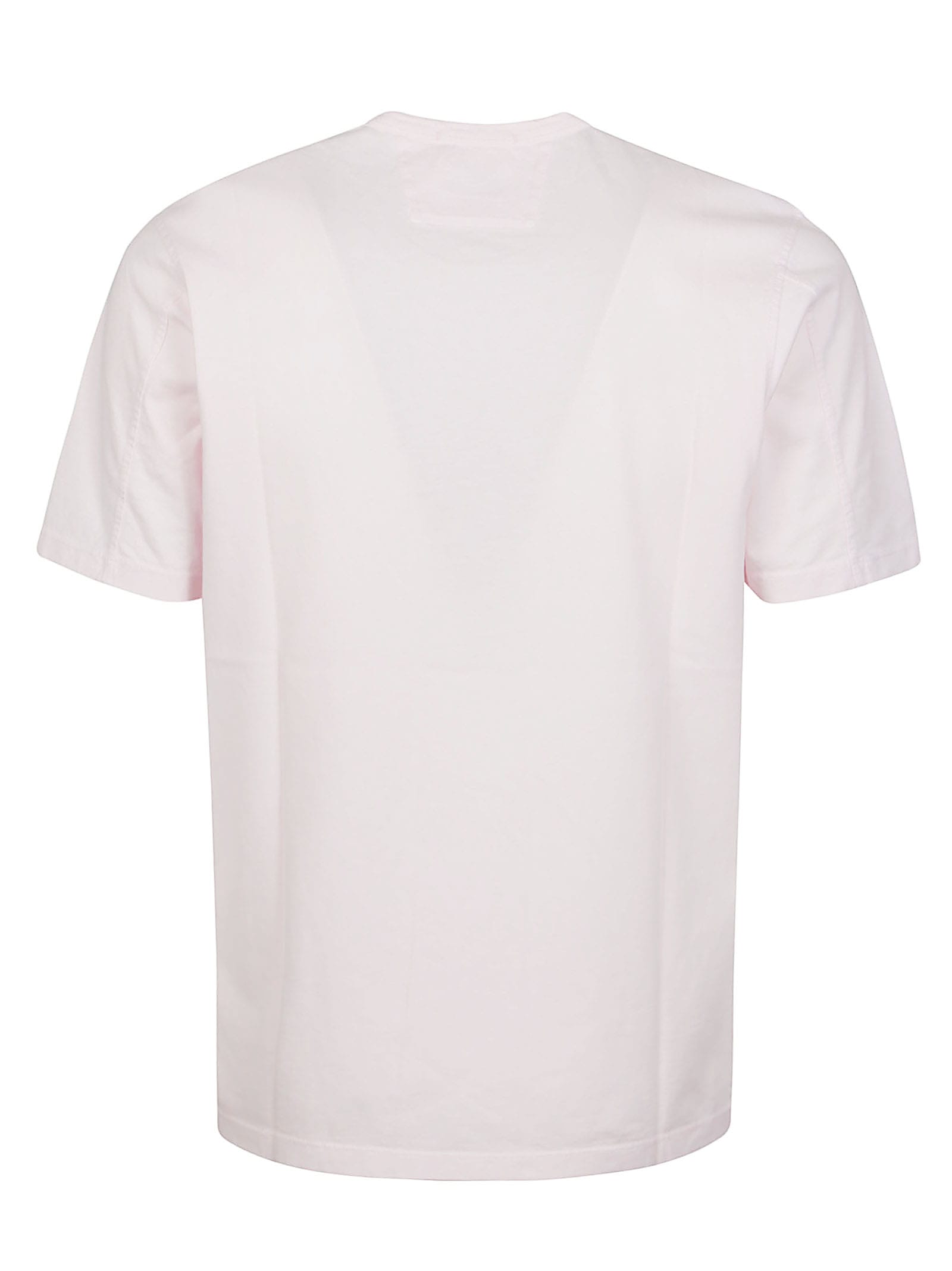 Shop C.p. Company 24/1 Jersey Resist Dyed Logo T-shirt In Heavenly Pink