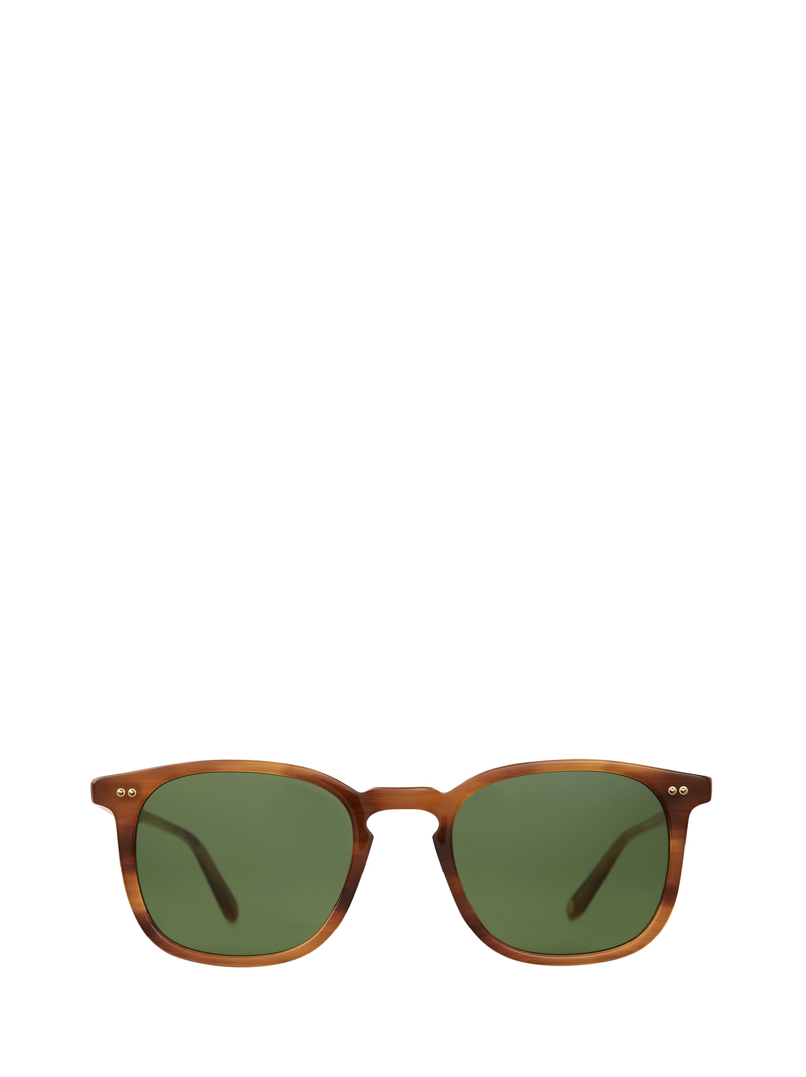 Garrett Leight Ruskin Sun Bio Blonde Tortoise/bio Green Sunglasses