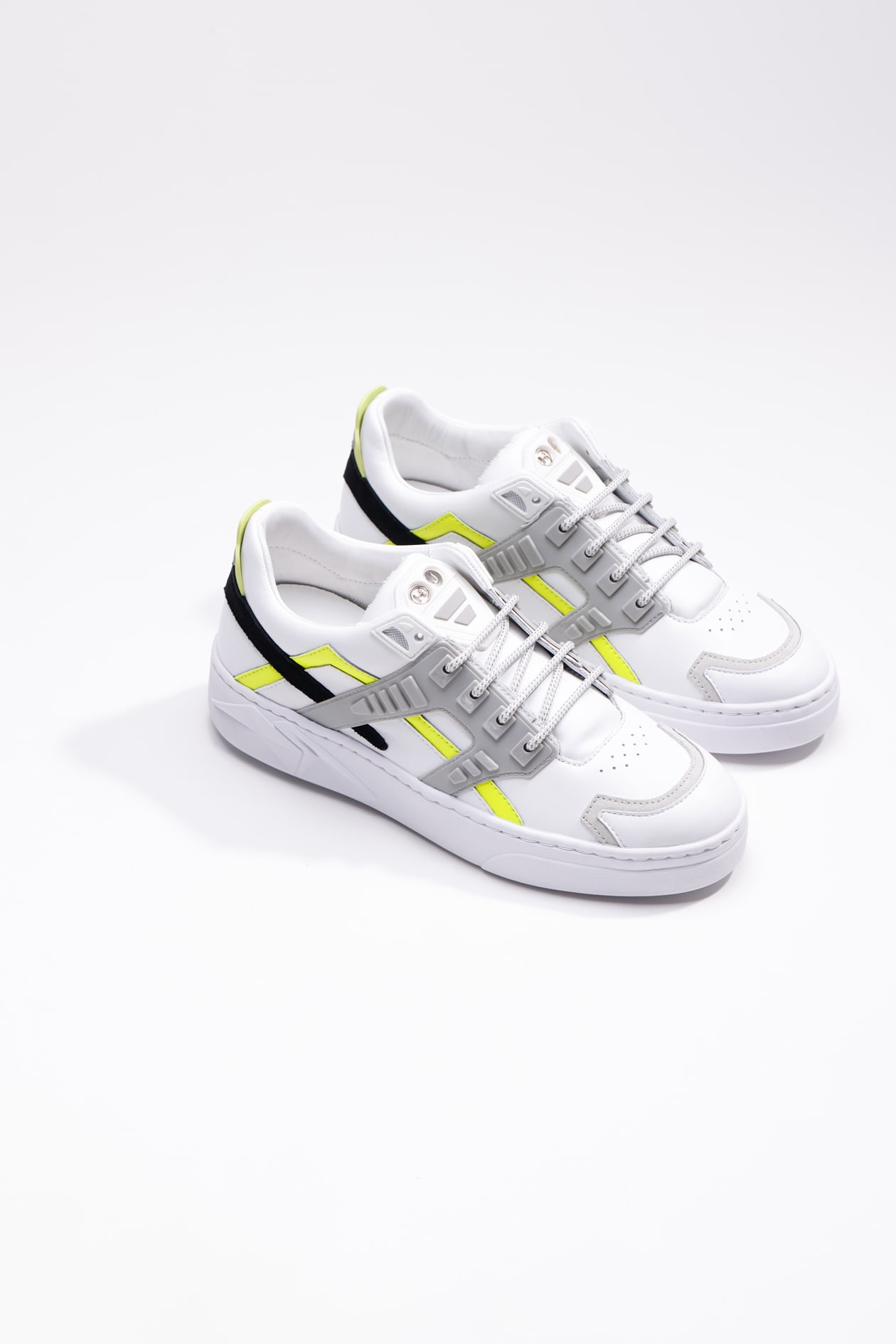 Hide&amp;jack Low Top Trainer - Mini Silverstone Yellow White