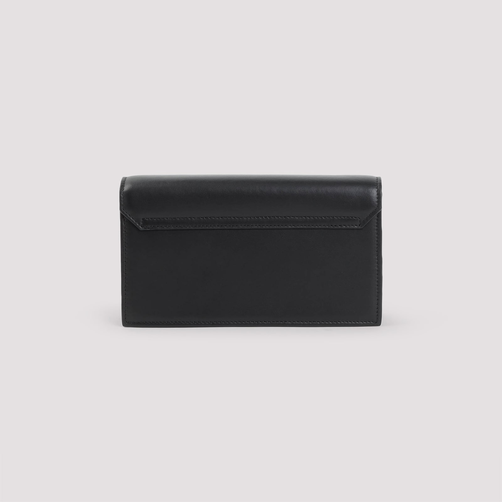 Roberto Cavalli Black Leather Shoulder Bag With Gold Emblem In Black