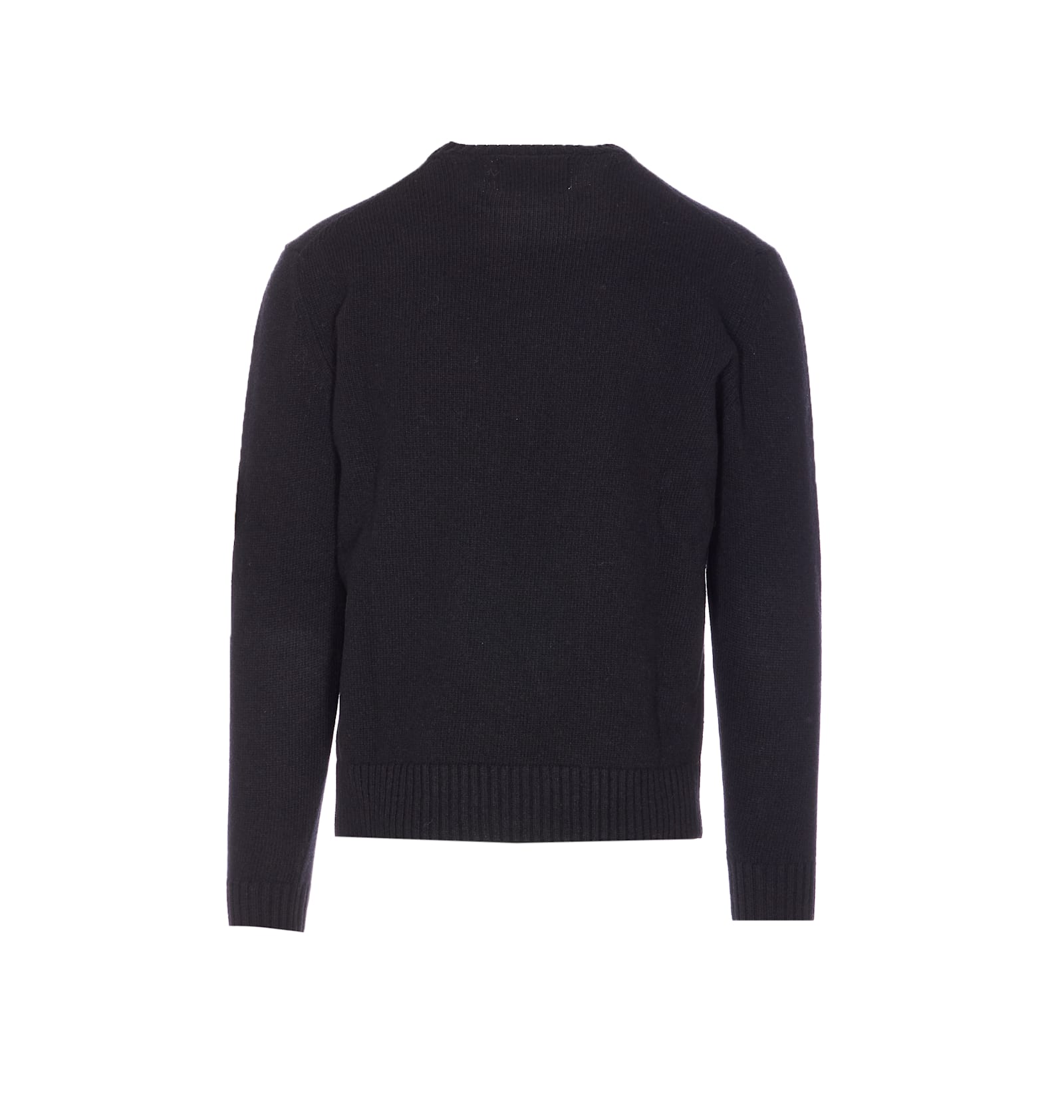 Seven Gauge Crewneck Sweater In Black