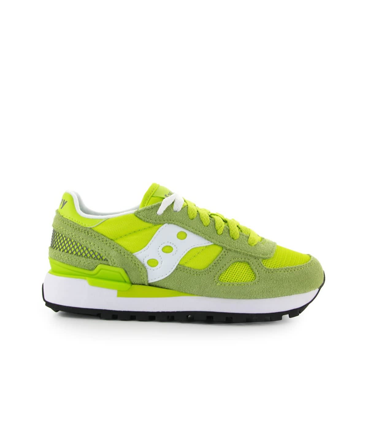 Saucony Saucony Shadow'o Lime Green White Sneaker - Lime / Green ...