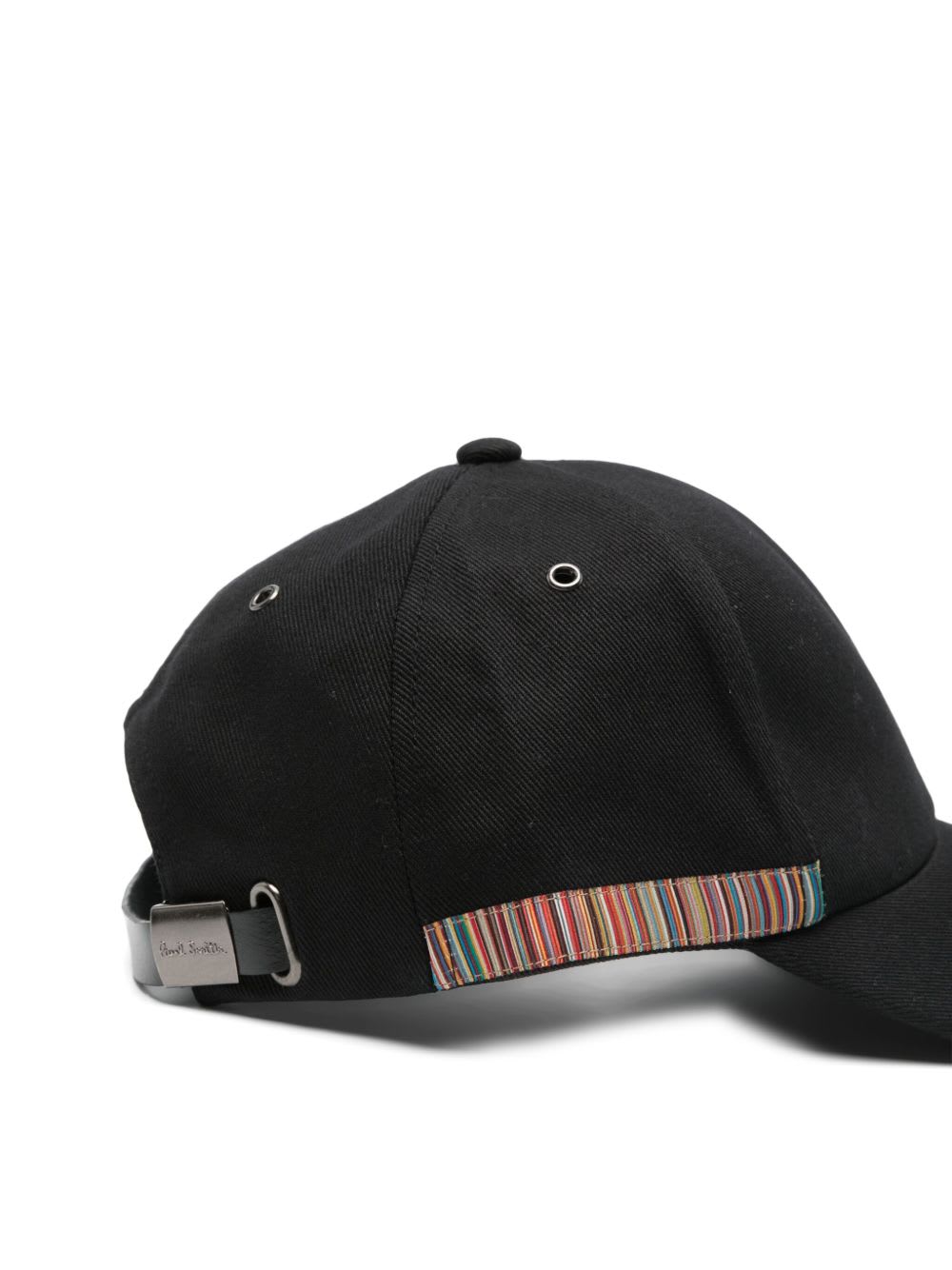 Paul Smith Men Cv Logo Zebra Piccolo Cappello Baseball In Black