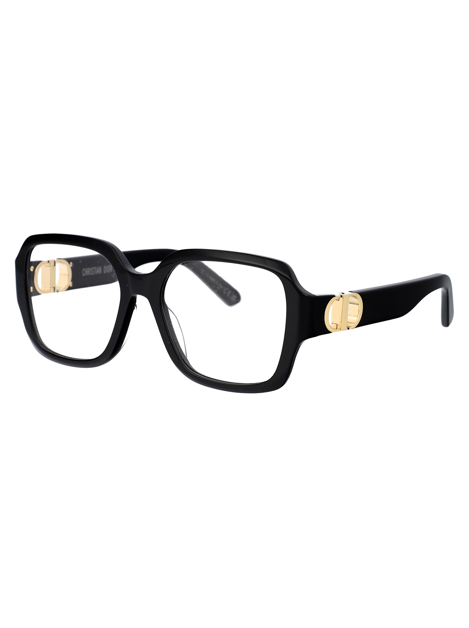 Shop Dior 30montaigneo S3i Glasses In 1000 Shiny Black