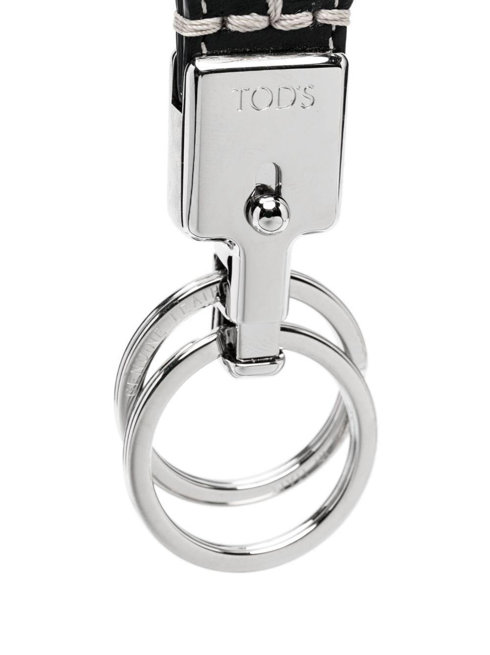 Shop Tod's Keychain In Black