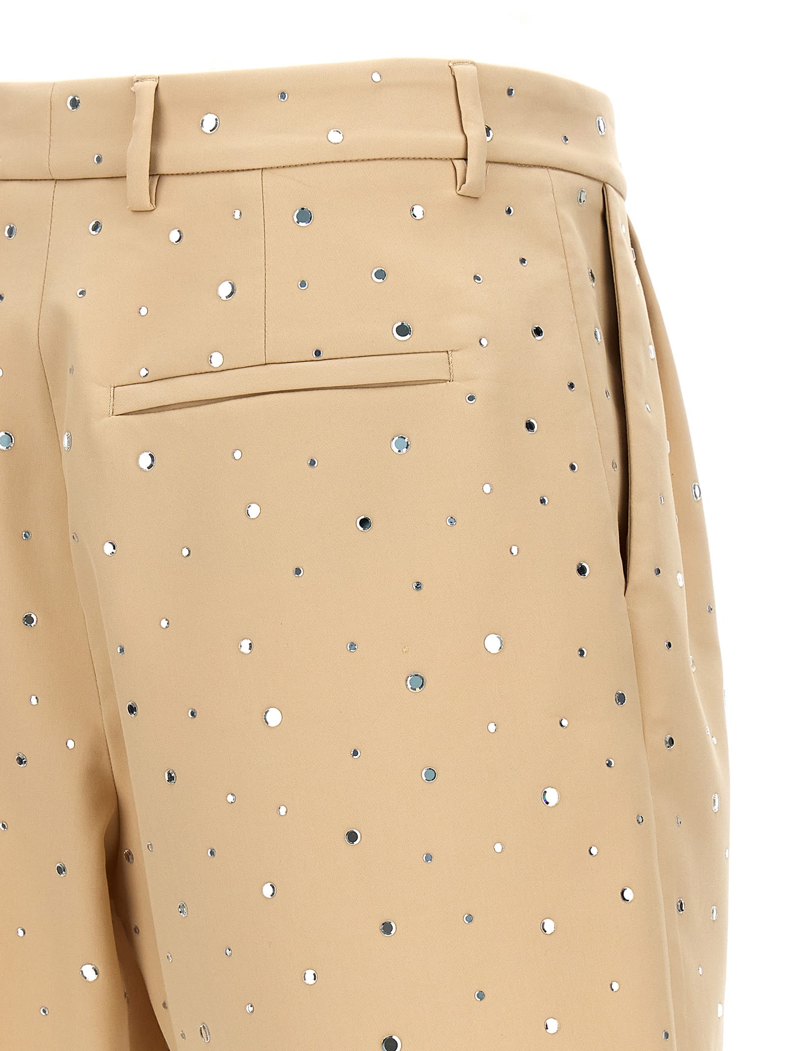 Shop Giuseppe Di Morabito All-over Crystal Shorts In Beige