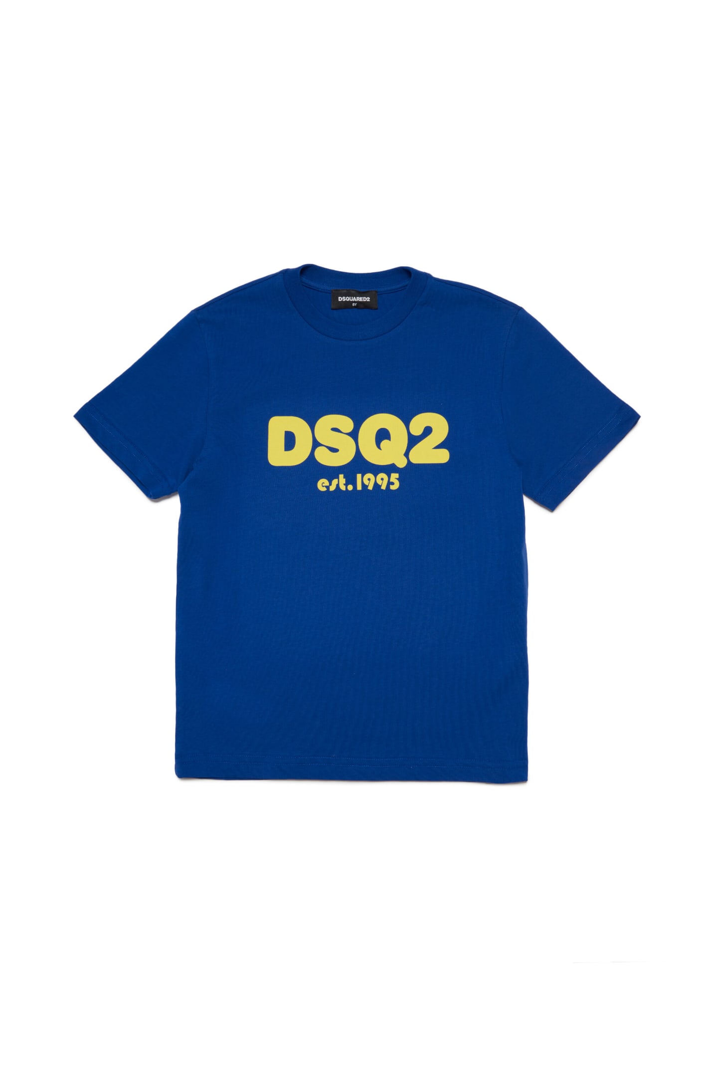 Dsquared2 Kids' D2t1019u Relax T-shirt Dsquared T-shirt With Logo Dsq2 Est.1995 In Blu