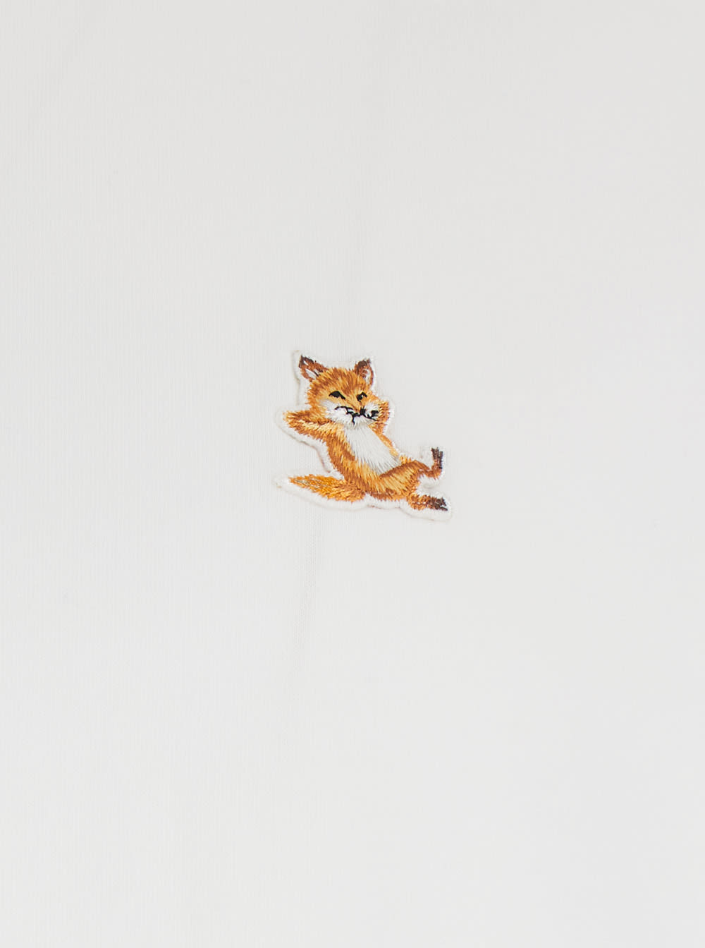 Maison Kitsuné T-shirt Regolare Con Patch Chillax Fox In White