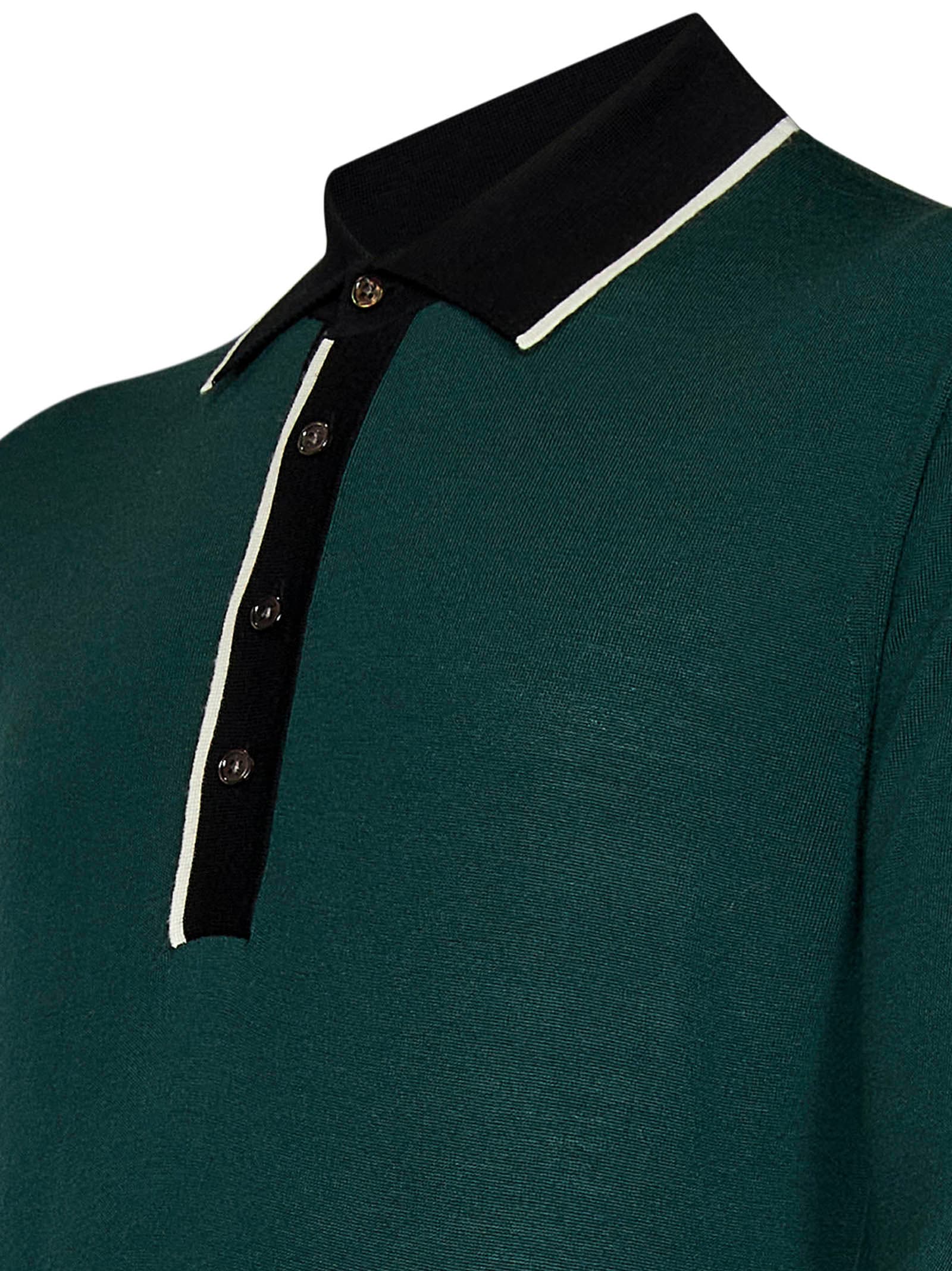 Shop Low Brand Polo Shirt In Green