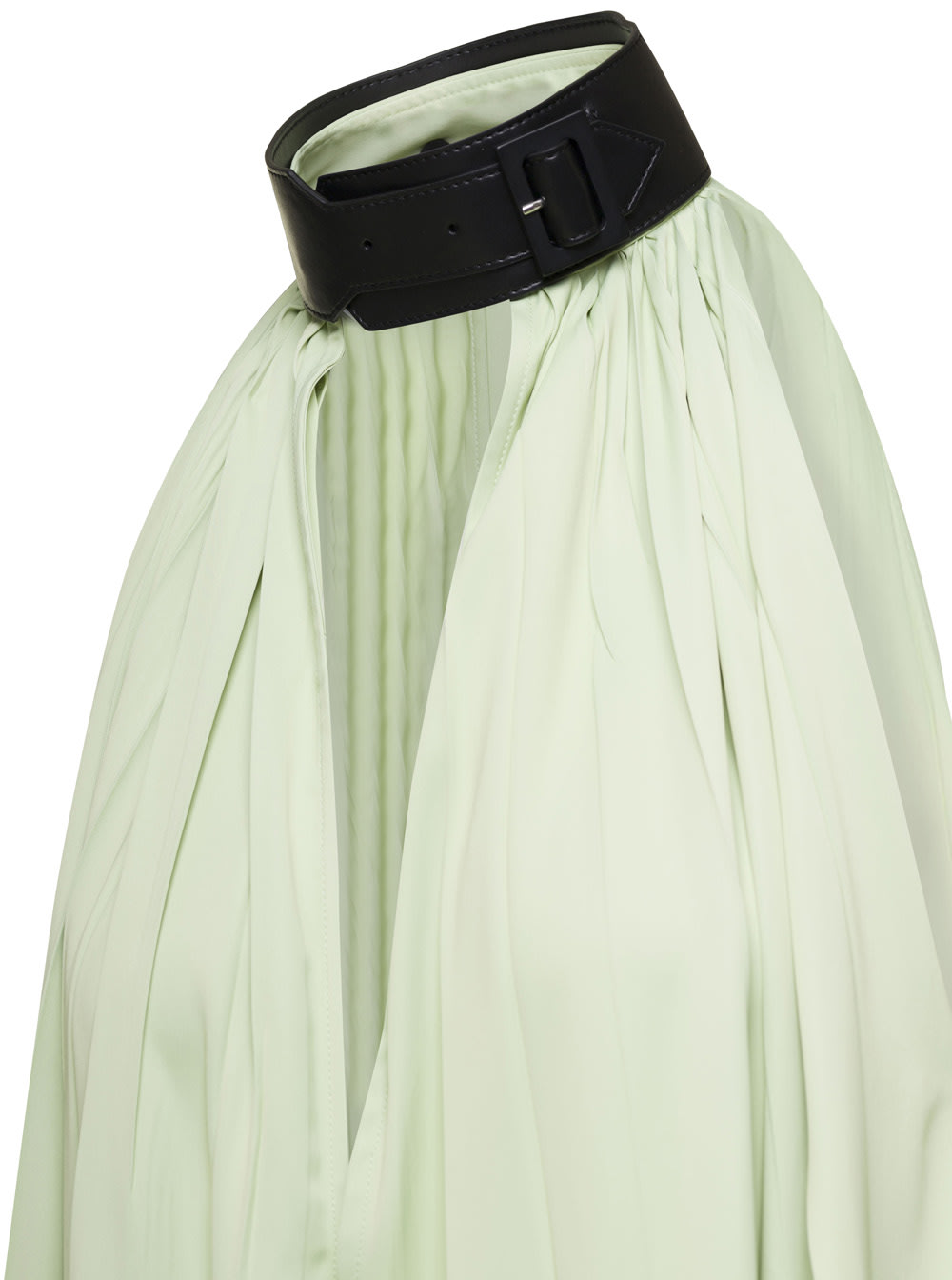 Shop Ferragamo Green Maxi Dress In Viscose Stretch Woman