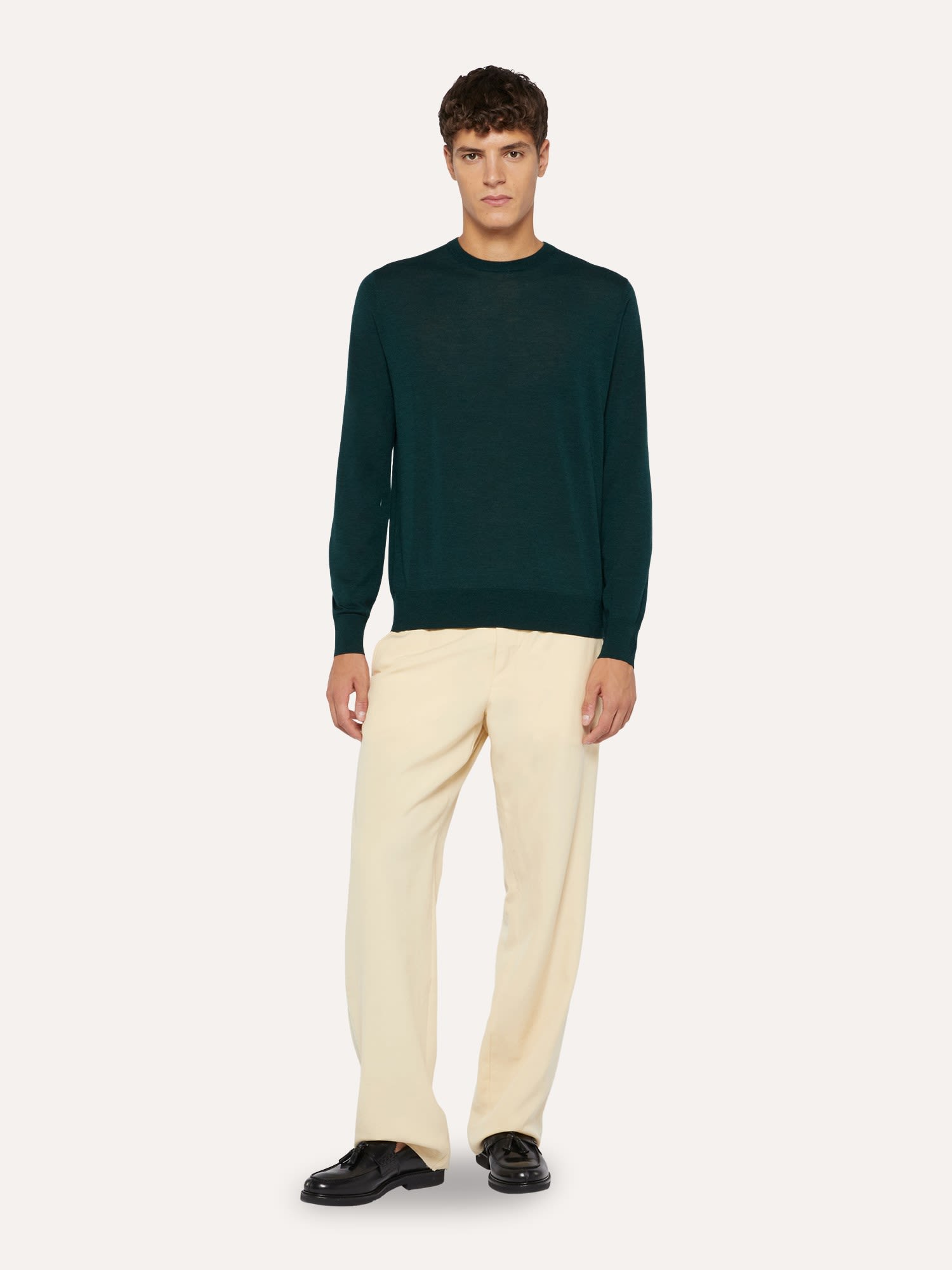 Ballantyne Crew Neck Sweater In Green