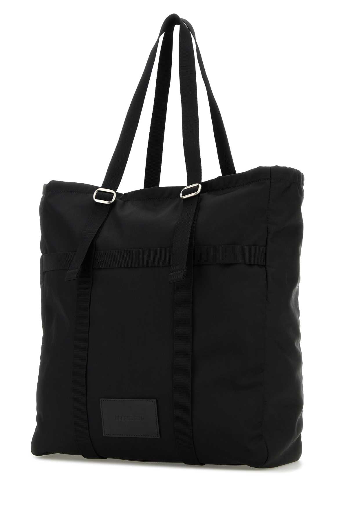 Jil Sander Black Fabric Shopping Bag In 001