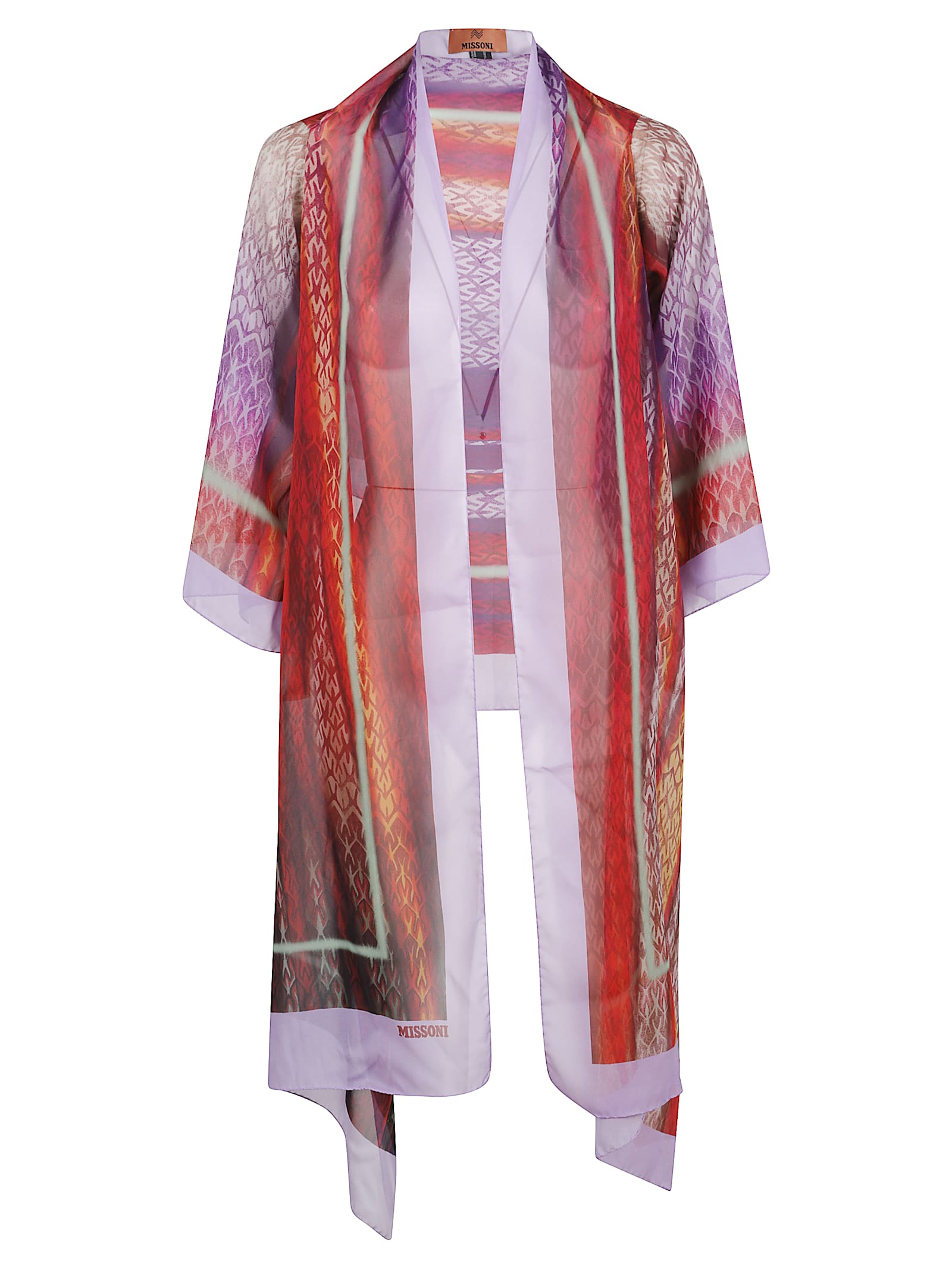 Missoni Silk Dressing Gown In Multi