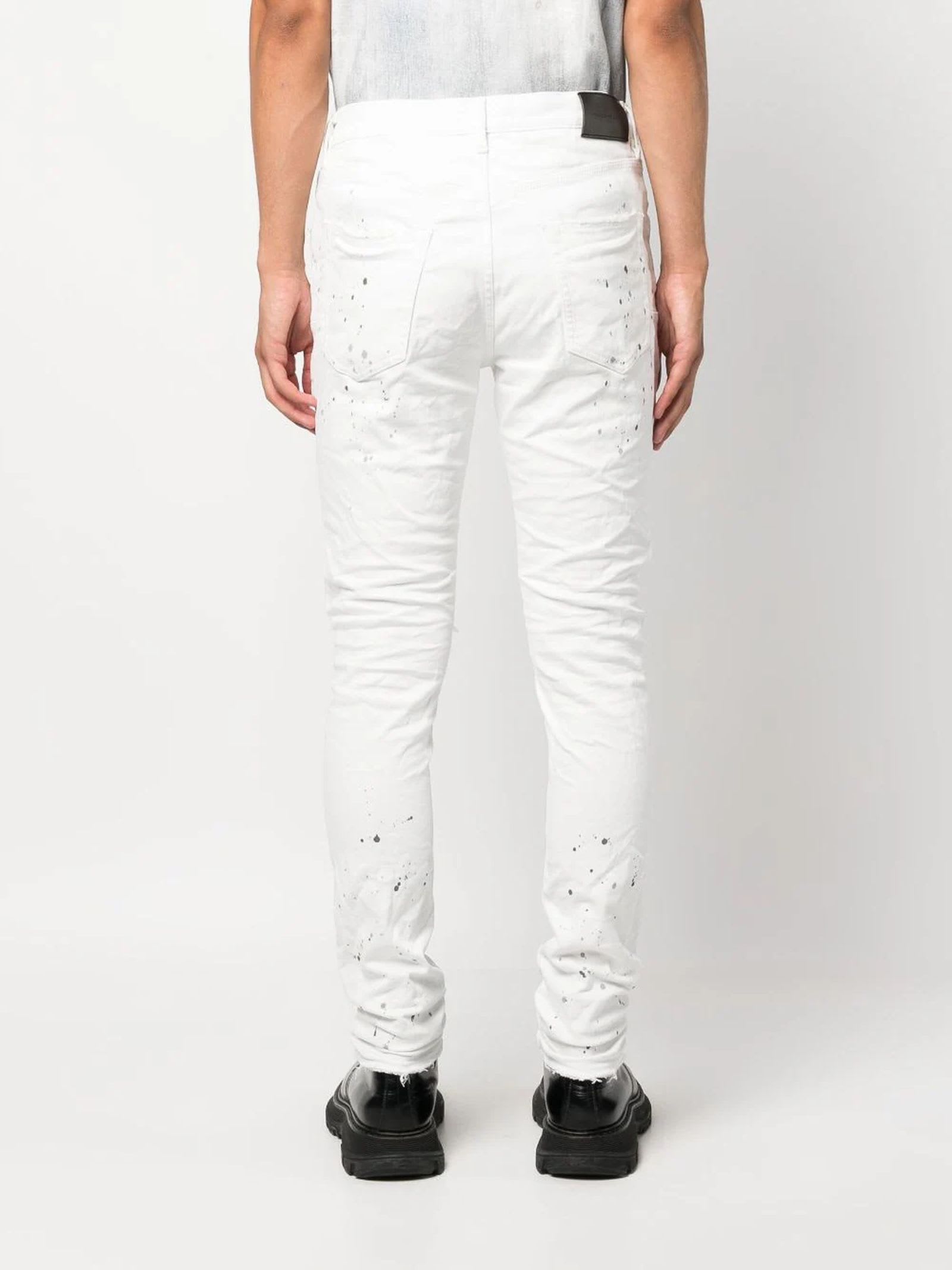 Shop Purple Brand White Cotton Denim Jeans