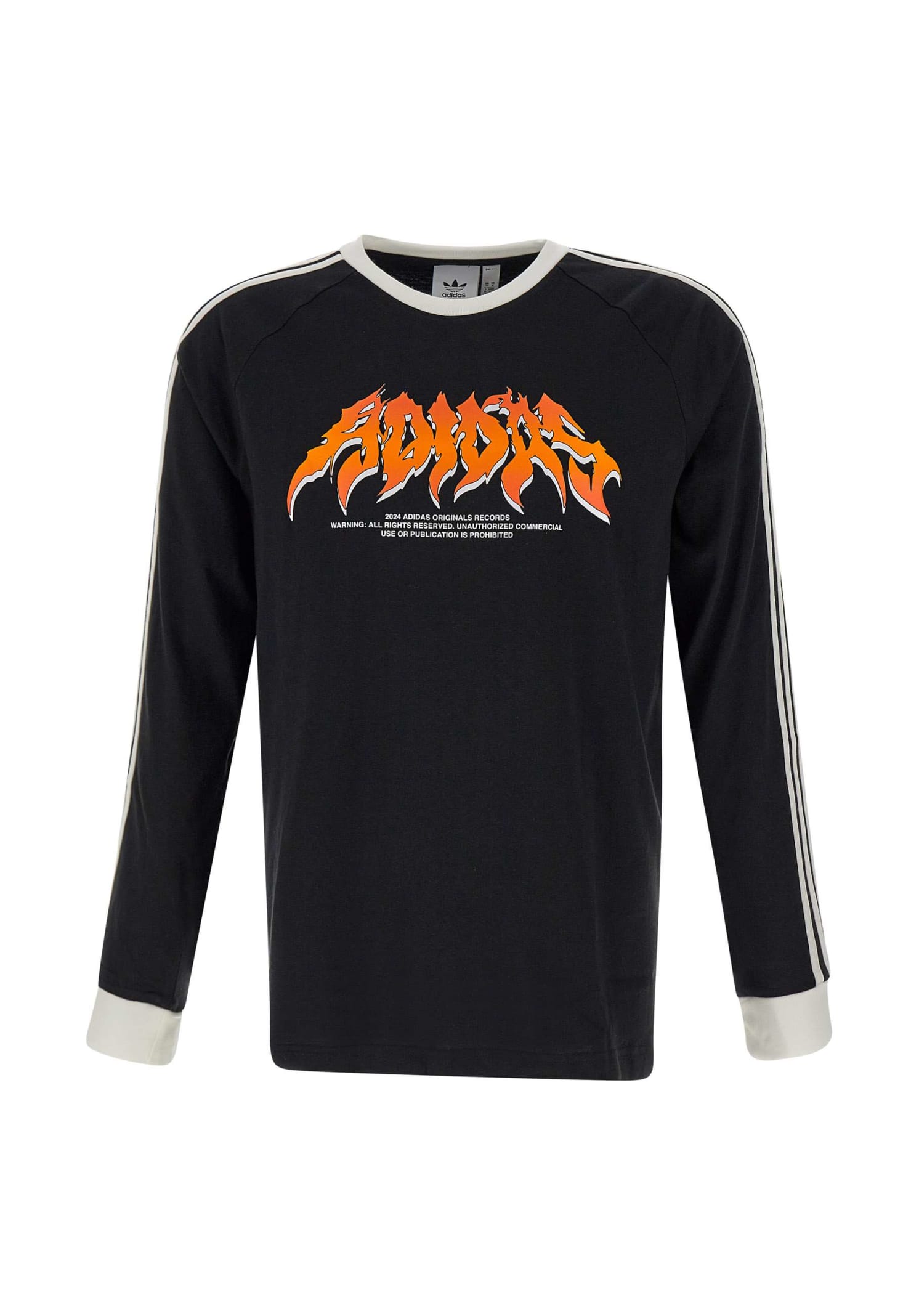 Adidas Originals Flames Cotton Sweater In Metallic