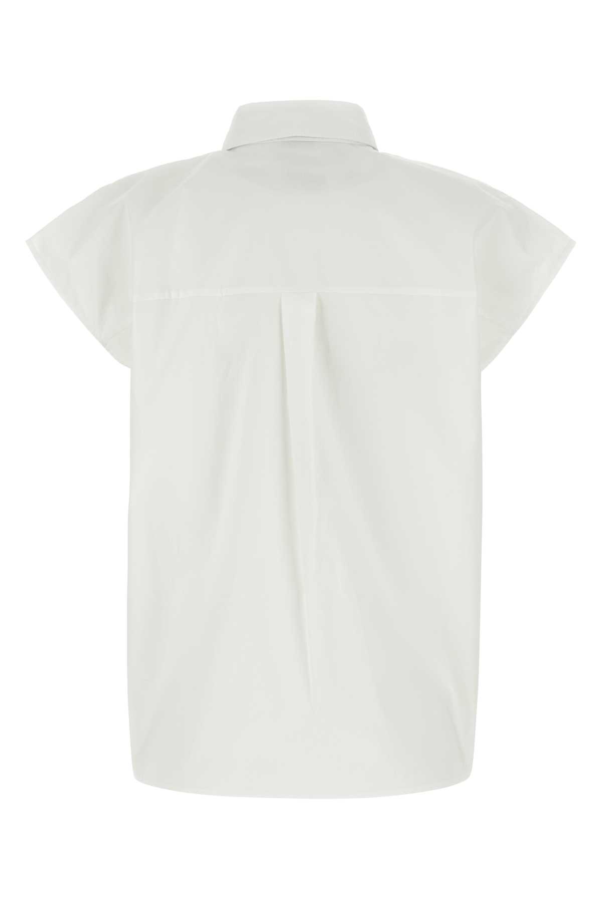 Woolrich White Poplin Shirt In 8041