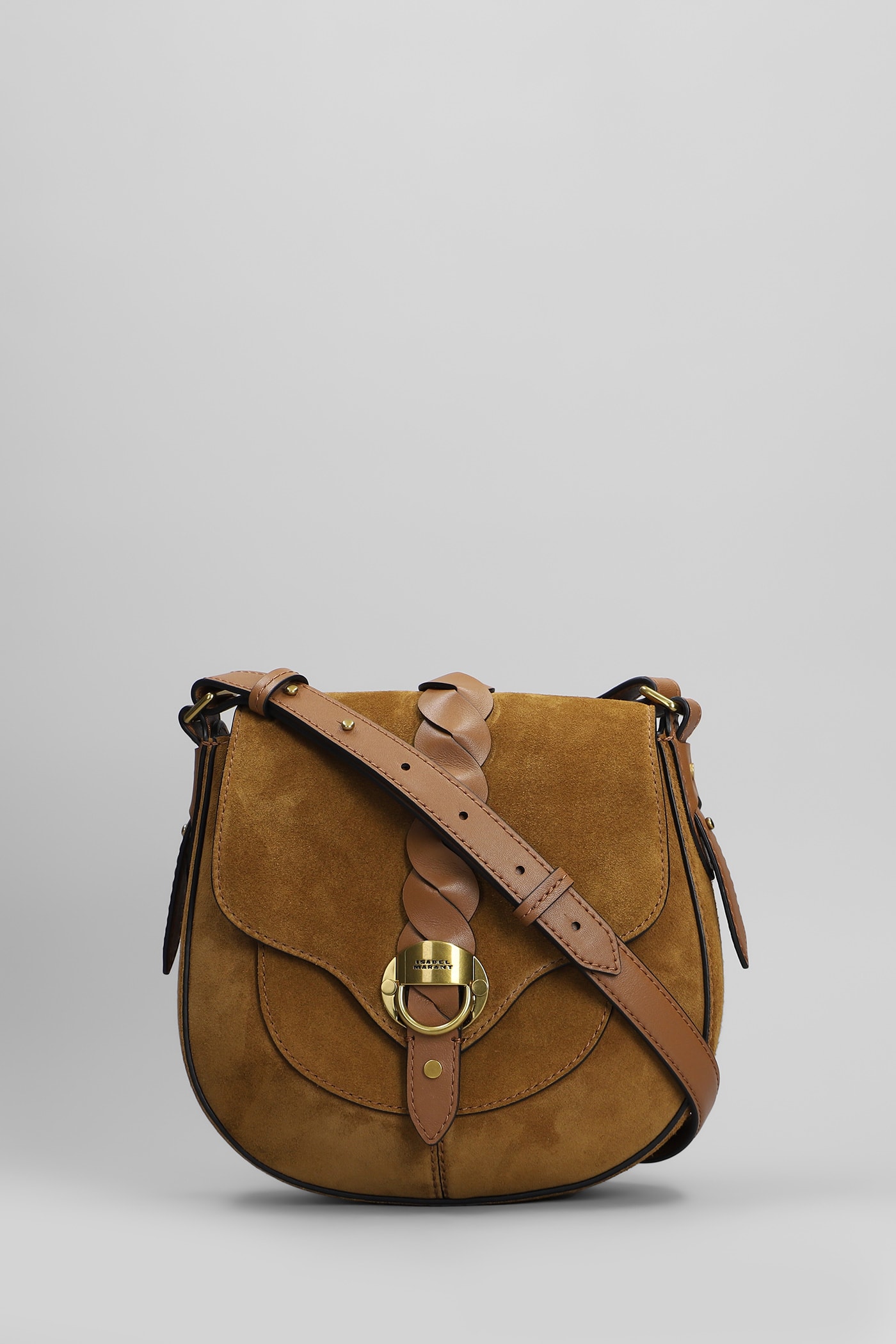 Isabel Marant Altay Small Shoulder Bag In Brown Suede