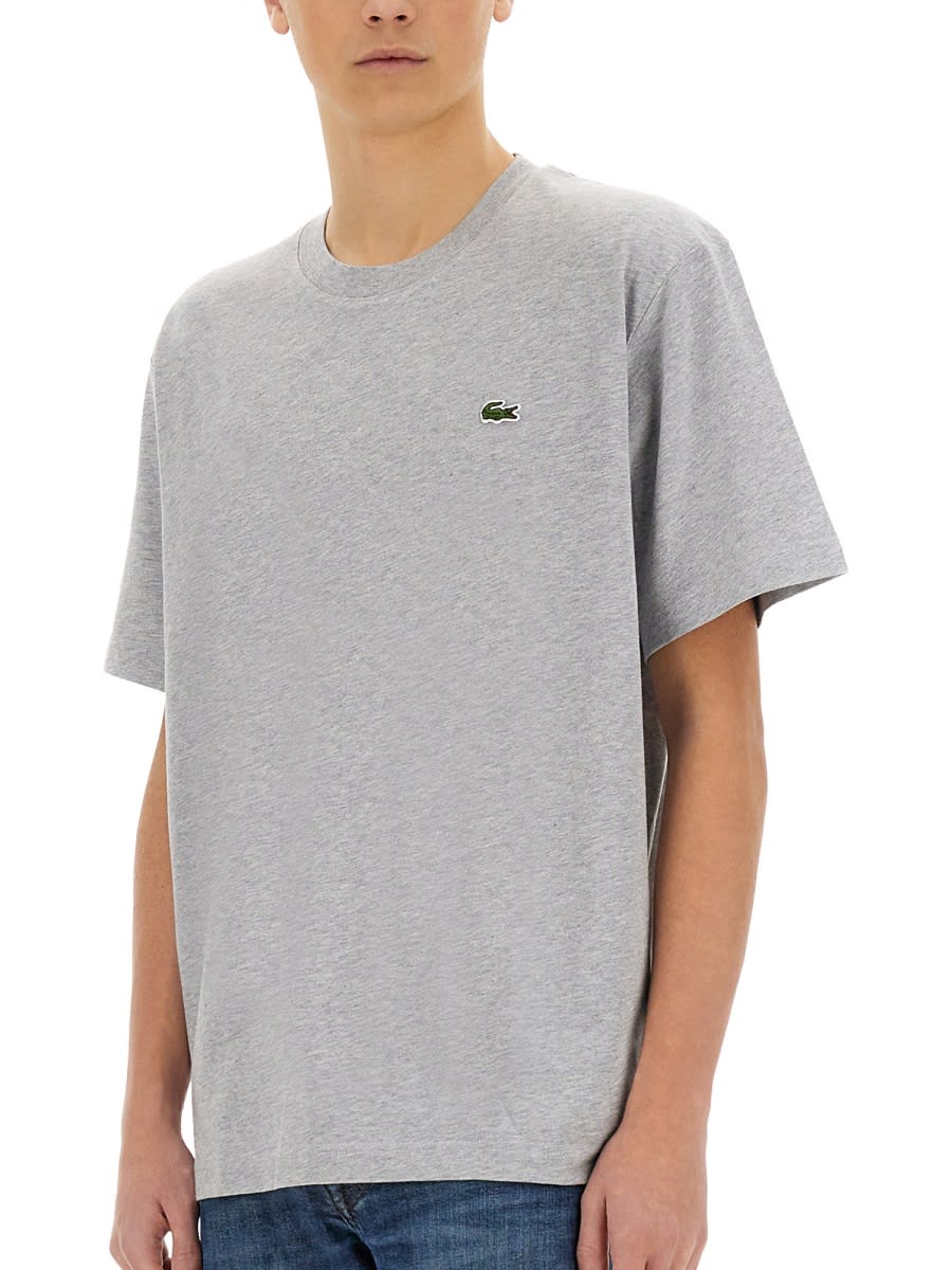 Lacoste T-shirt With Logo In Grey