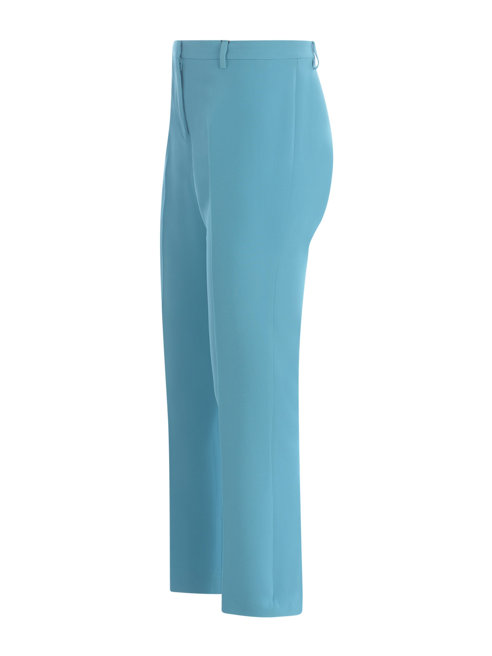 Shop Etro Trousers  In Viscose Blend In Azzurro