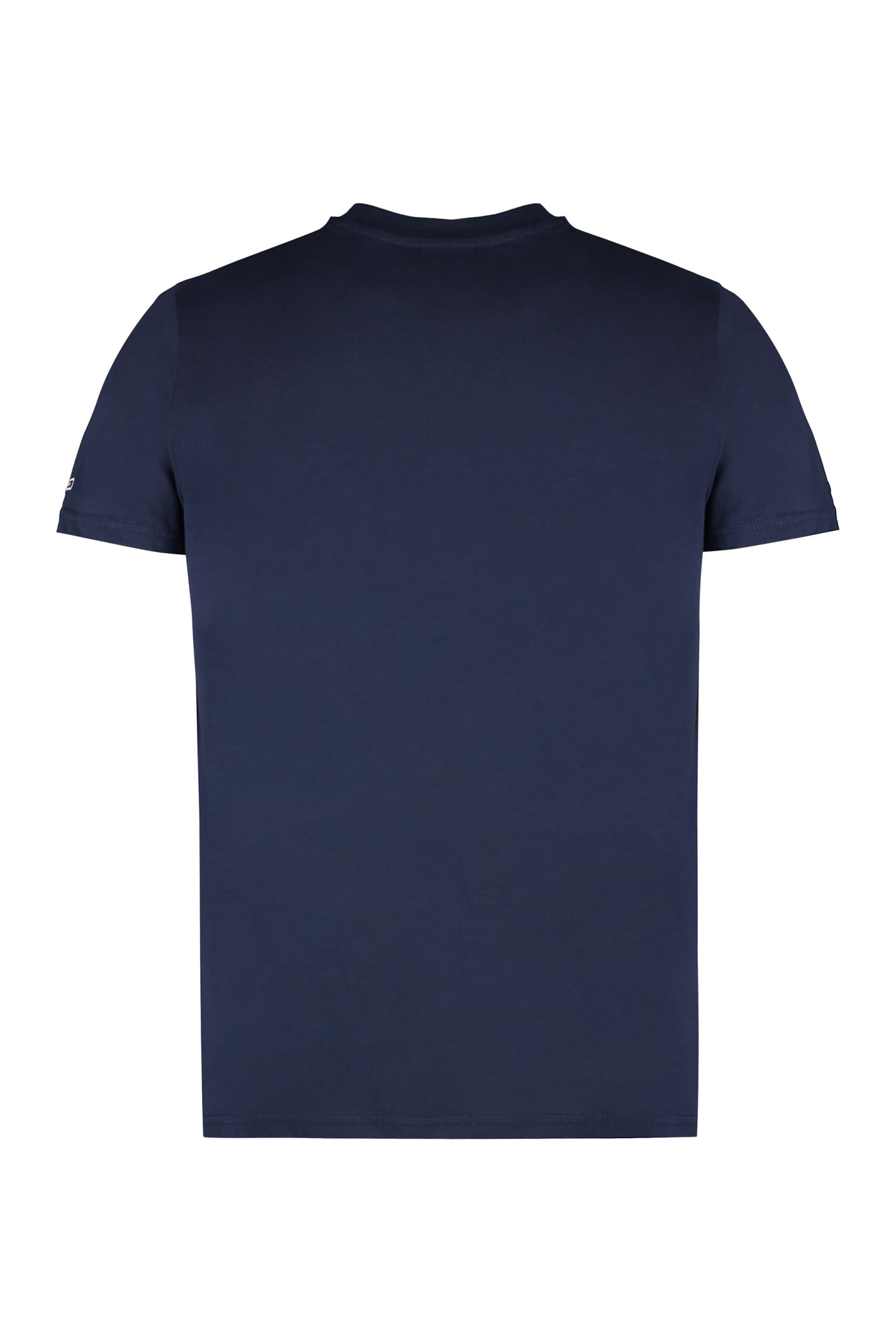 Shop Tommy Hilfiger Cotton Crew-neck T-shirt In Blue