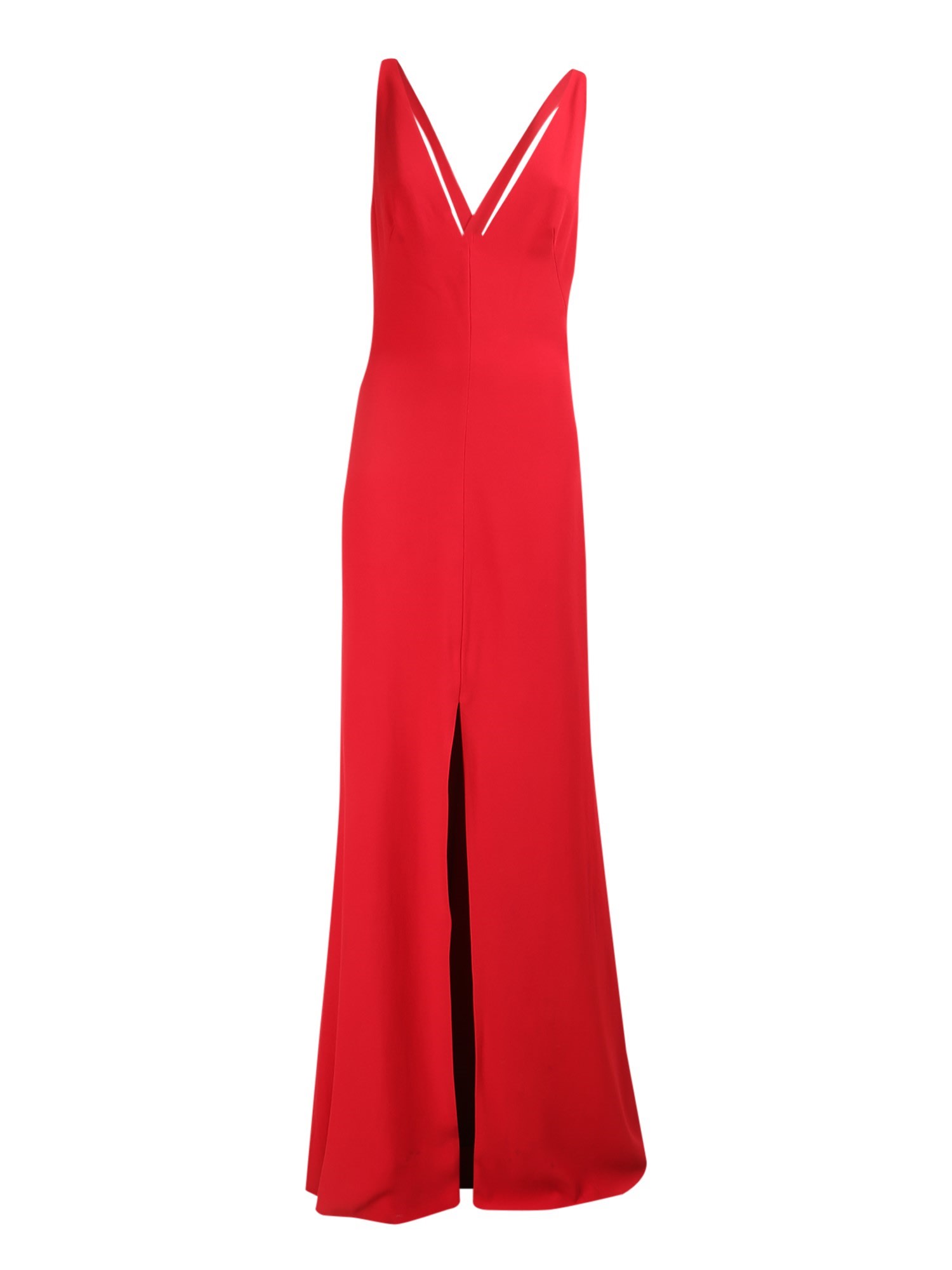 Alexander McQueen Long Tailored Dress With Clean Lines Embellished With A V-neck And Front Slit