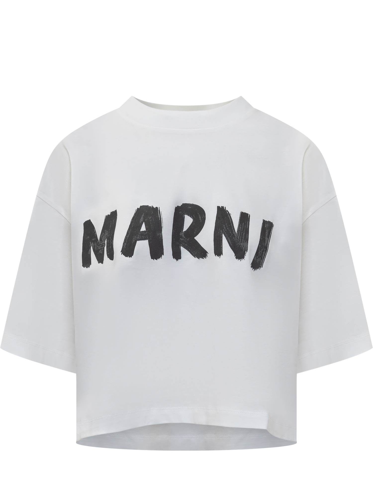 Shop Marni T-shirt In Lily White