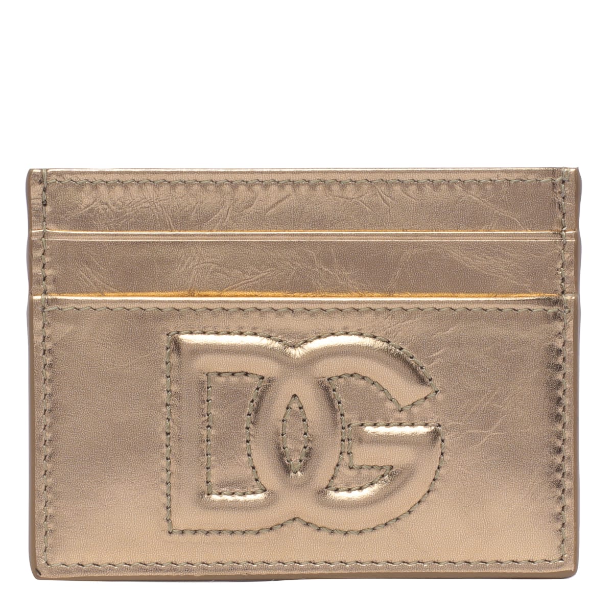 Dolce & Gabbana Dg Logo Cards Holder In Gold