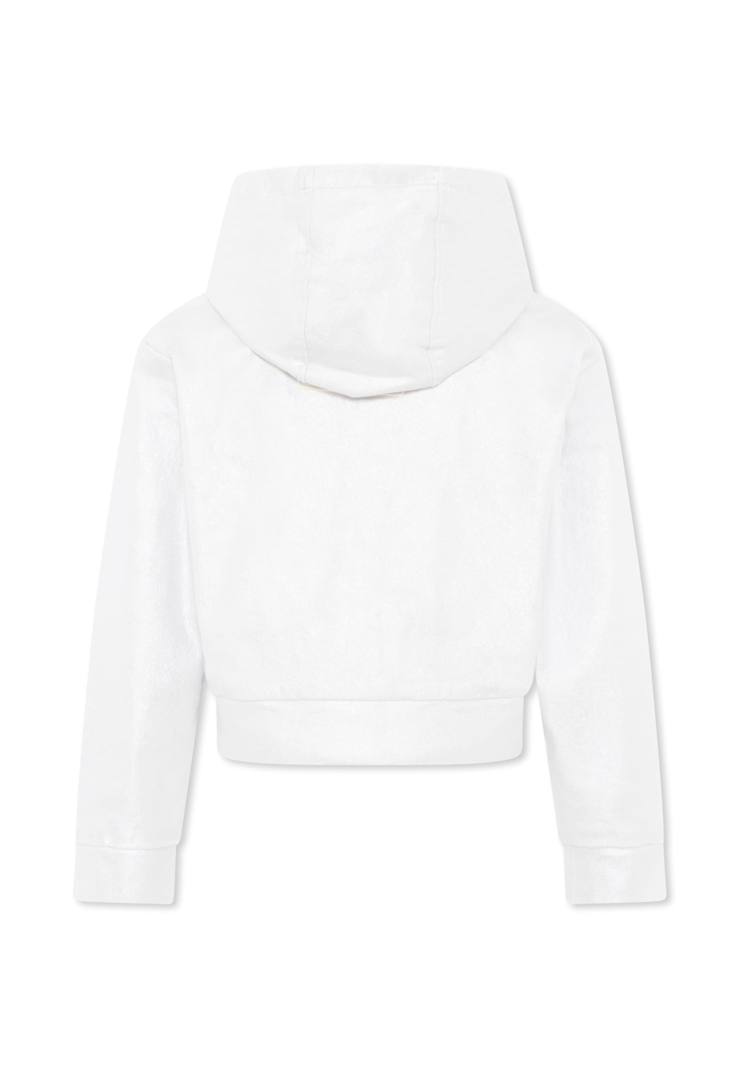 Marc Jacobs Silver Crop Sweatshirt For Girl With Logo In Orange