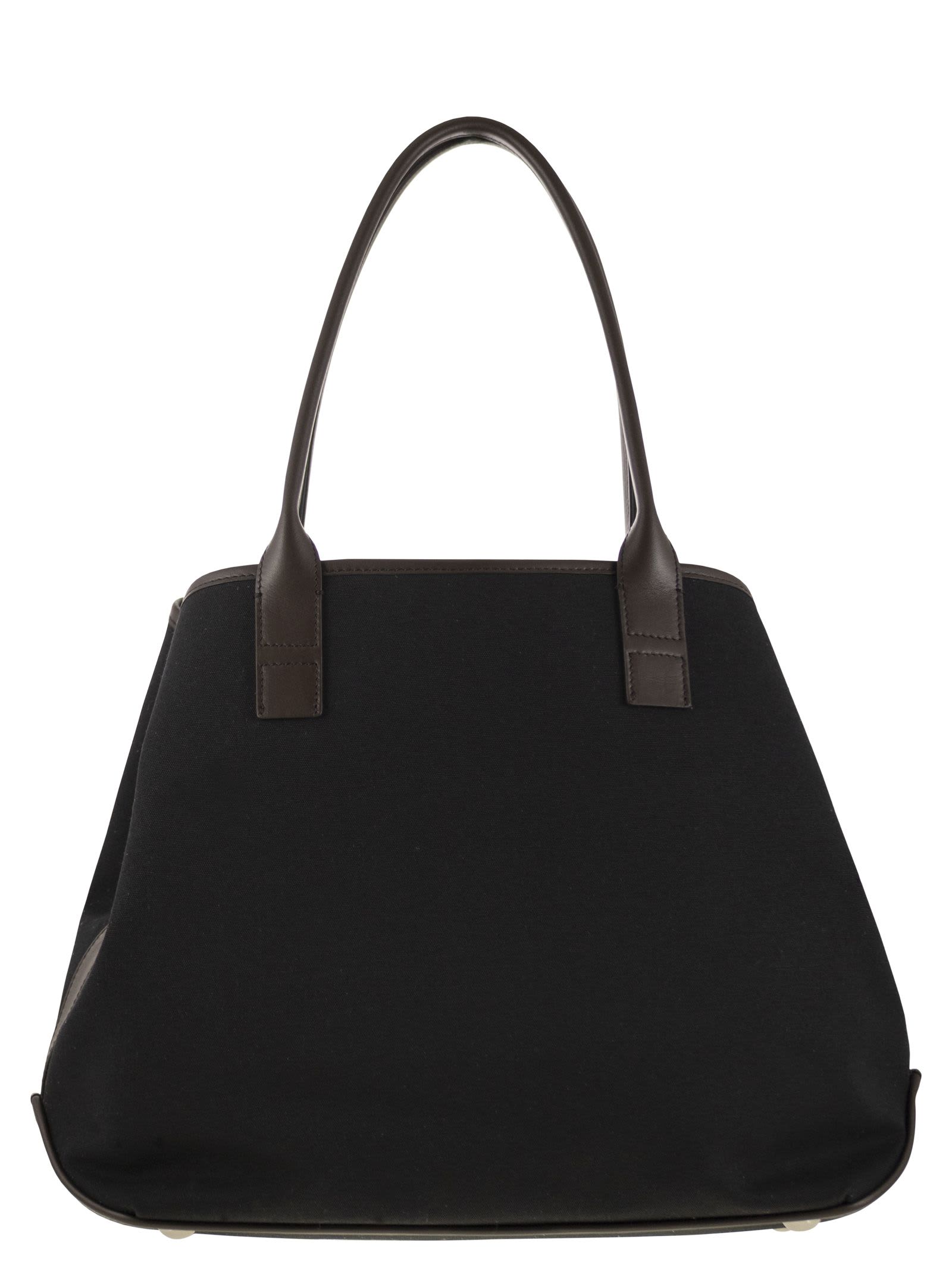 Hogan Script Shopping Bag Medium In Black