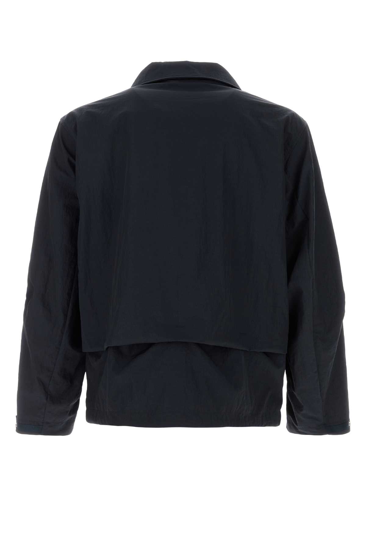 Herno Navy Blue Nylon Jacket In Blunavy