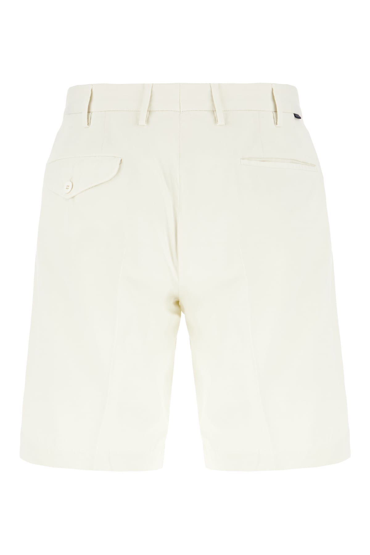 Ivory Stretch Cotton Bermuda Shorts