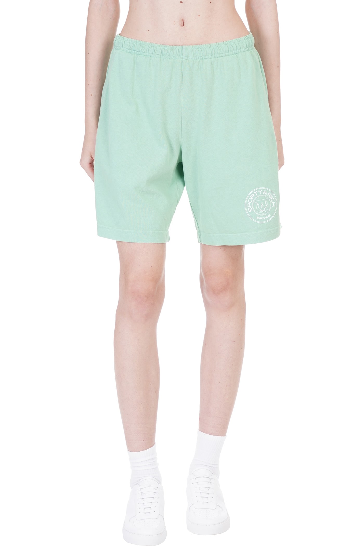 Sporty & Rich Shorts In Green Cotton
