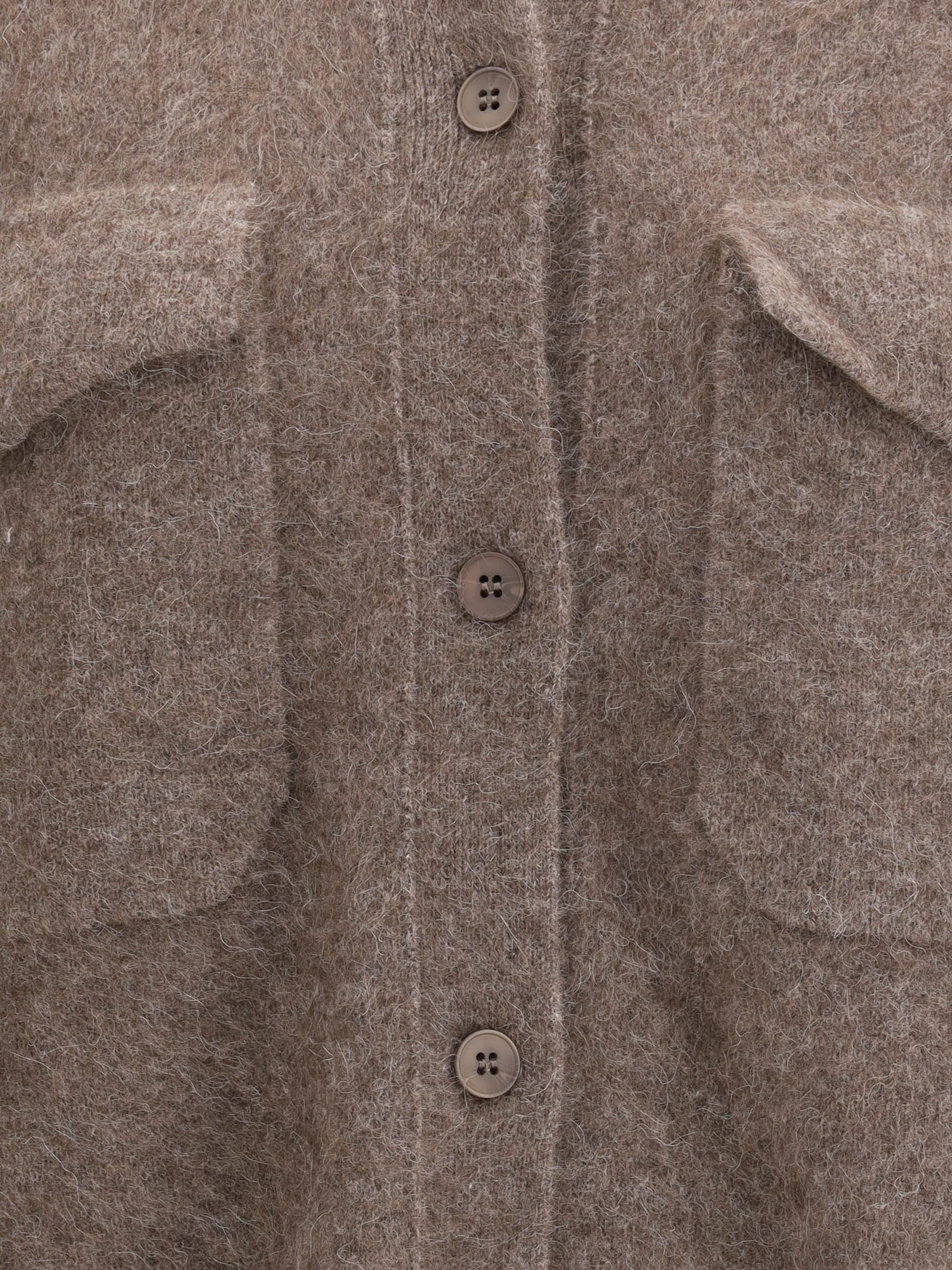 P.a.r.o.s.h P. A.r. O.s. H. Cardigan With Classic Collar In Brown