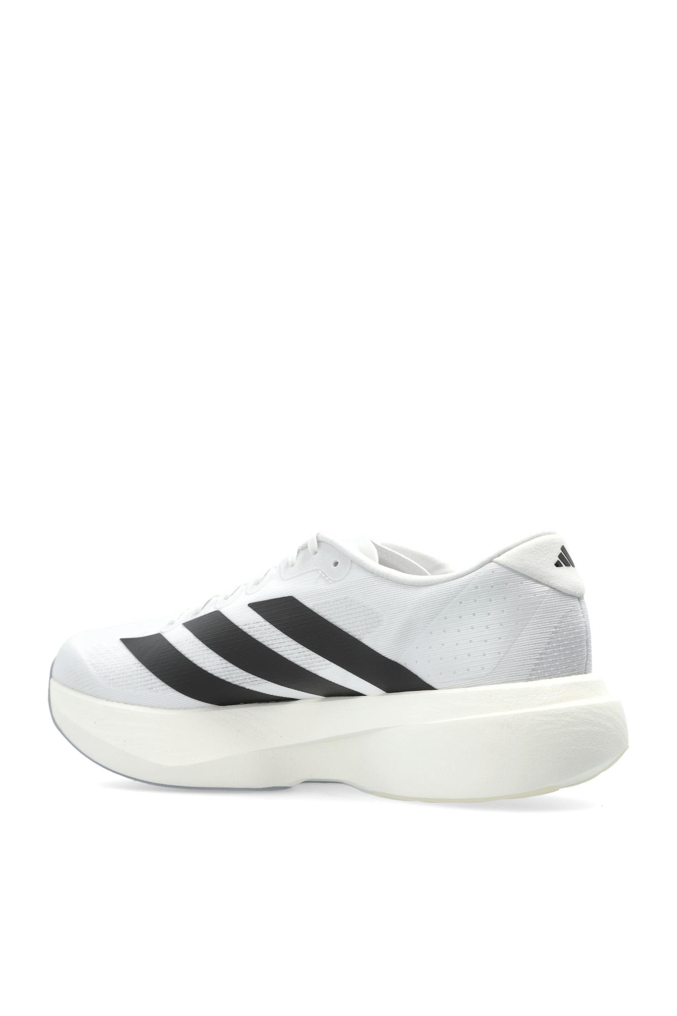 Adidas Originals Adidas Adizero Evo White Sneakers With Signature 3-stripes In Gray