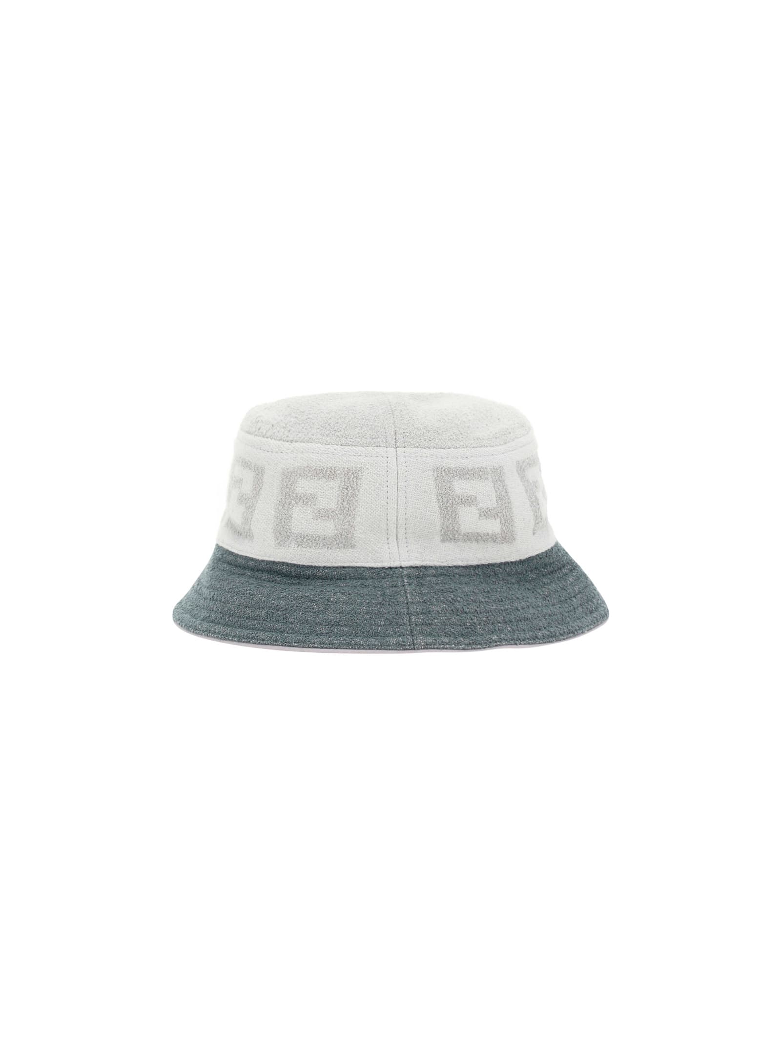 Shop Fendi Bucket Hat In Grey