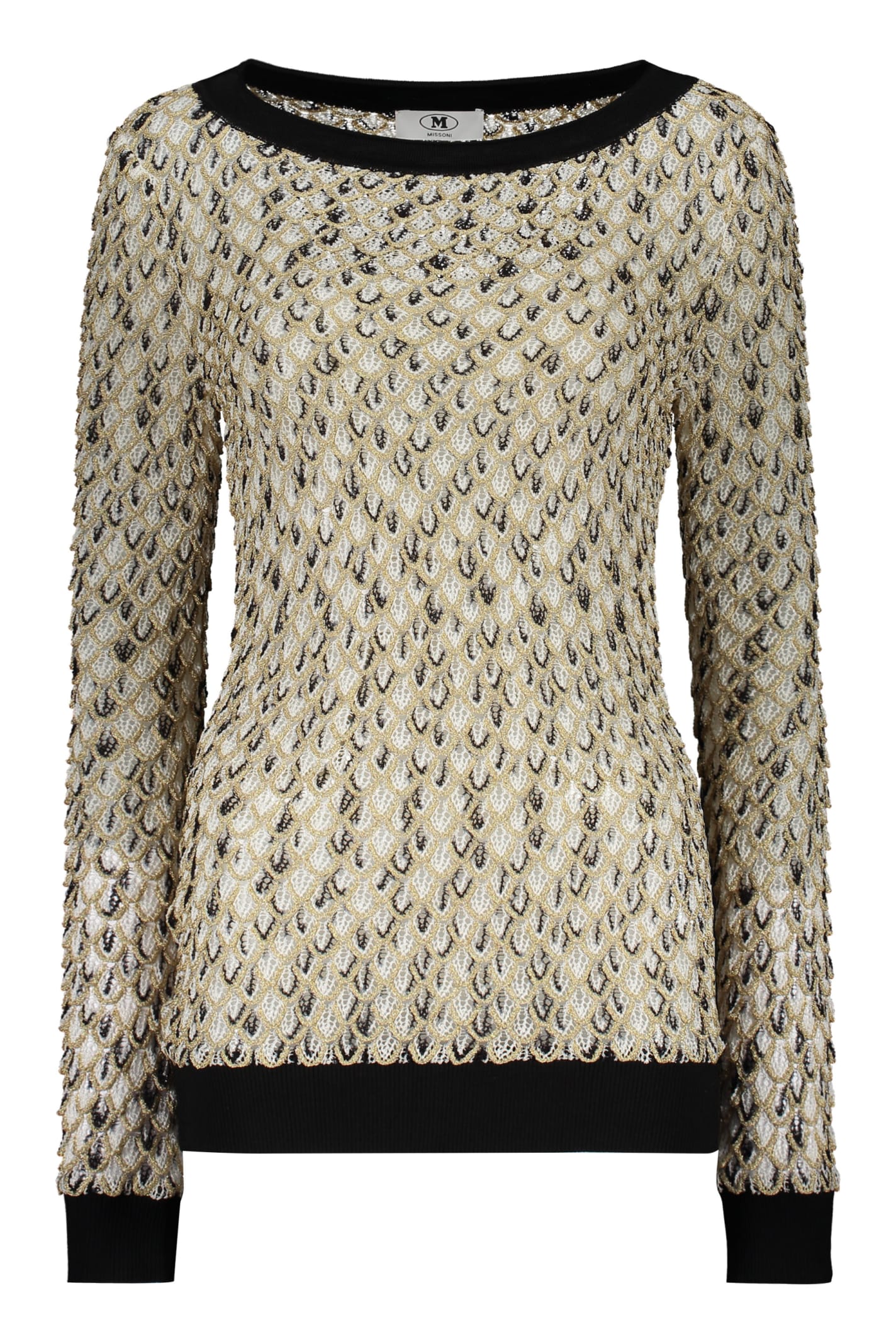 Missoni Long Sleeve Sweater In Multicolor